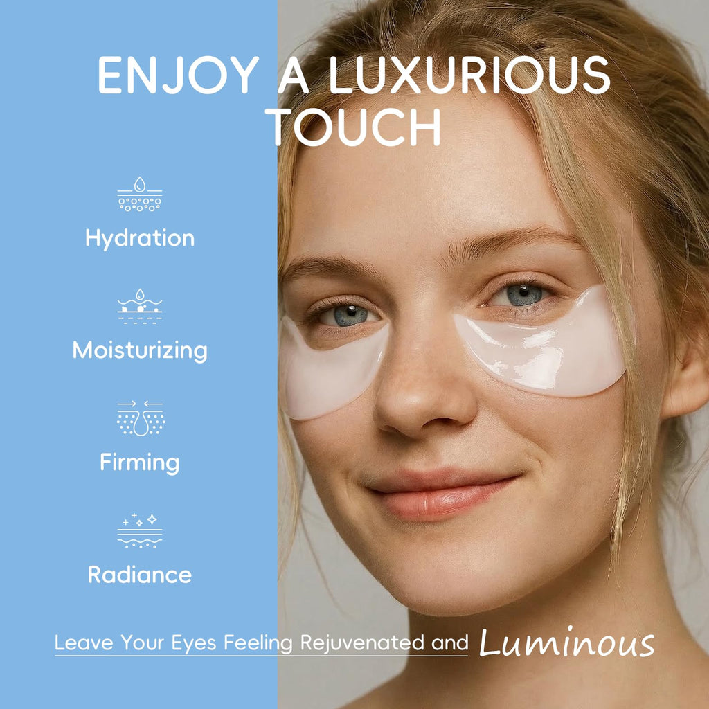 AKARY Eye Patches Rose Hydra-Gel Eye Mask Sheet Lady Skin Care Pad Remove Fine Lines Smooth Repair the Eyes Skin, Under Eye Gel for Moisturizing and Relieving, Firm the Look of the Eye Area
