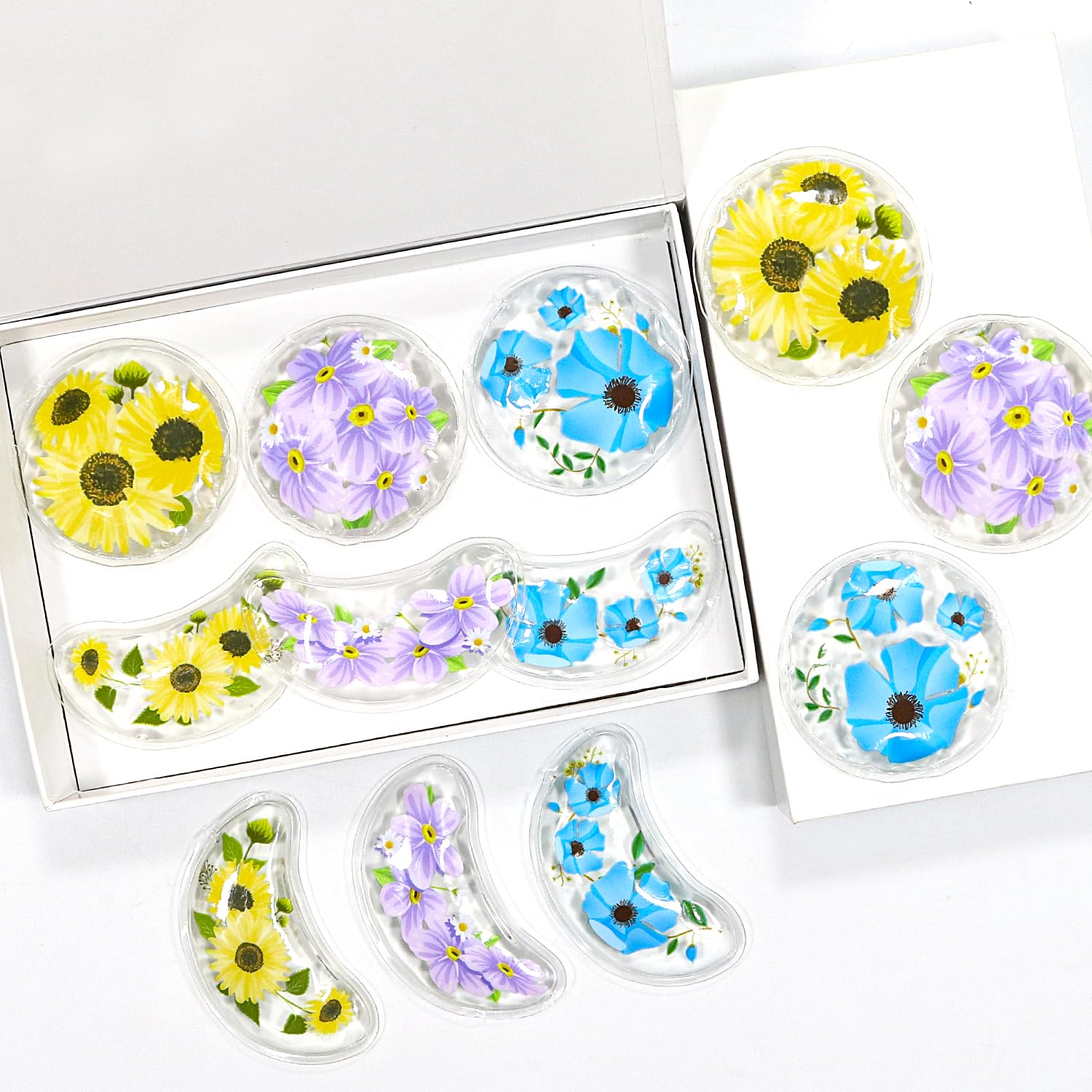 4PCS Gel Eye Ice Pack Set Reusable, Cold and Hot Compress for Eyes, Ice Pack for Eyes, Cooling Eye Pads for Eye Strain, Swelling, Redness, Dark Circles, Puffy Eyes, and Eye Recovery Surgery.