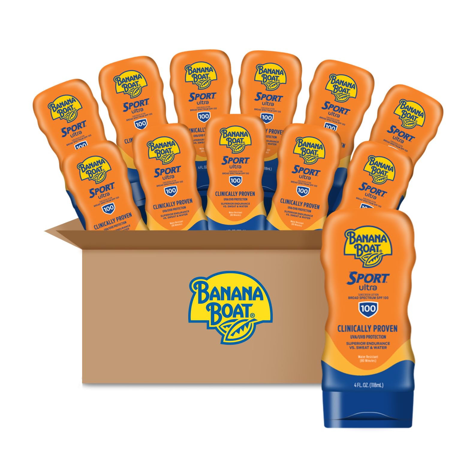 Banana Boat Sport Ultra SPF 50 Sunscreen Lotion, 12oz | Banana Boat Sunscreen SPF 50 Lotion, Oxybenzone-Free, Sunblock, Family Size, 12oz (Pack of 1)