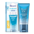 Biore UV Aqua Rich Daily Hydrating Facial Moisturizer with SPF 50 | Oil Free Sunscreen & Primer for Makeup with Hyaluronic Acid, No White Cast, Non-Comedogenic, For Sensitive Skin, PA++++, 1.7 Oz