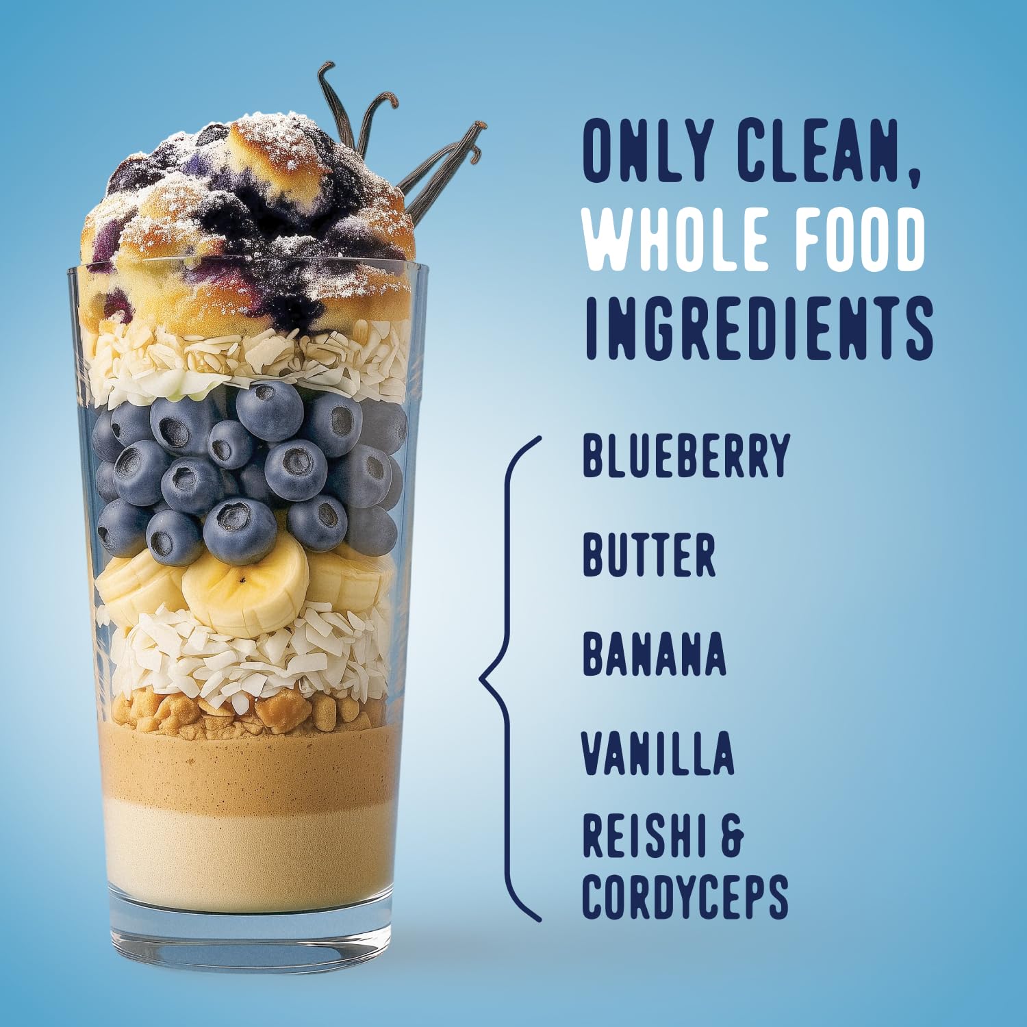 FlavCity All in One Protein Shake Powder, Pineapple Coconut - On the Go Meal Alternative + Collagen Peptides, Reishi & Cordyceps - Focus, Skin, Hair & Joint Support - 100% Grass Fed Whey, 20 Servings
