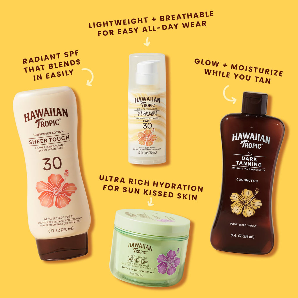 Hawaiian Tropic Everyday Active Sunscreen Lotion, SPF 50 Sunblock, 8 Fl Oz