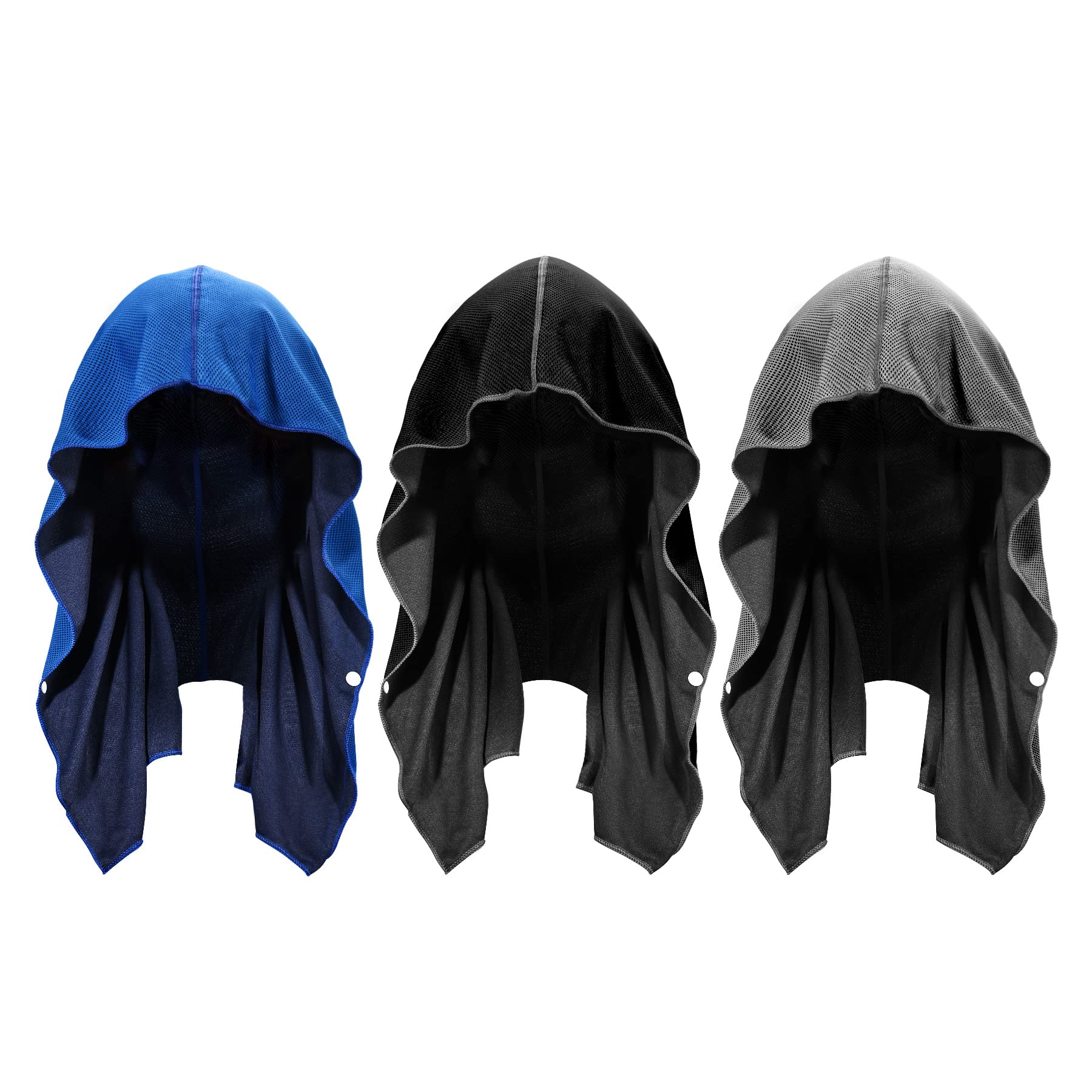 Sukeen Cooling Hoodie Towel, Cooling Towels for Neck and Face Quick Drying Absorbent, UV Protection Cooling Neck Wraps, Sport Workout Camping Cycling Cooling Towel