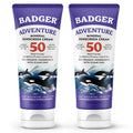Badger Reef Safe Mineral Sunscreen, SPF 50, 98% Organic with Zinc Oxide, Non Toxic, Water Resistant, Unscented & Hypoallergenic, Broad - Spectrum, For Adventure & Sport, 2.9 fl oz