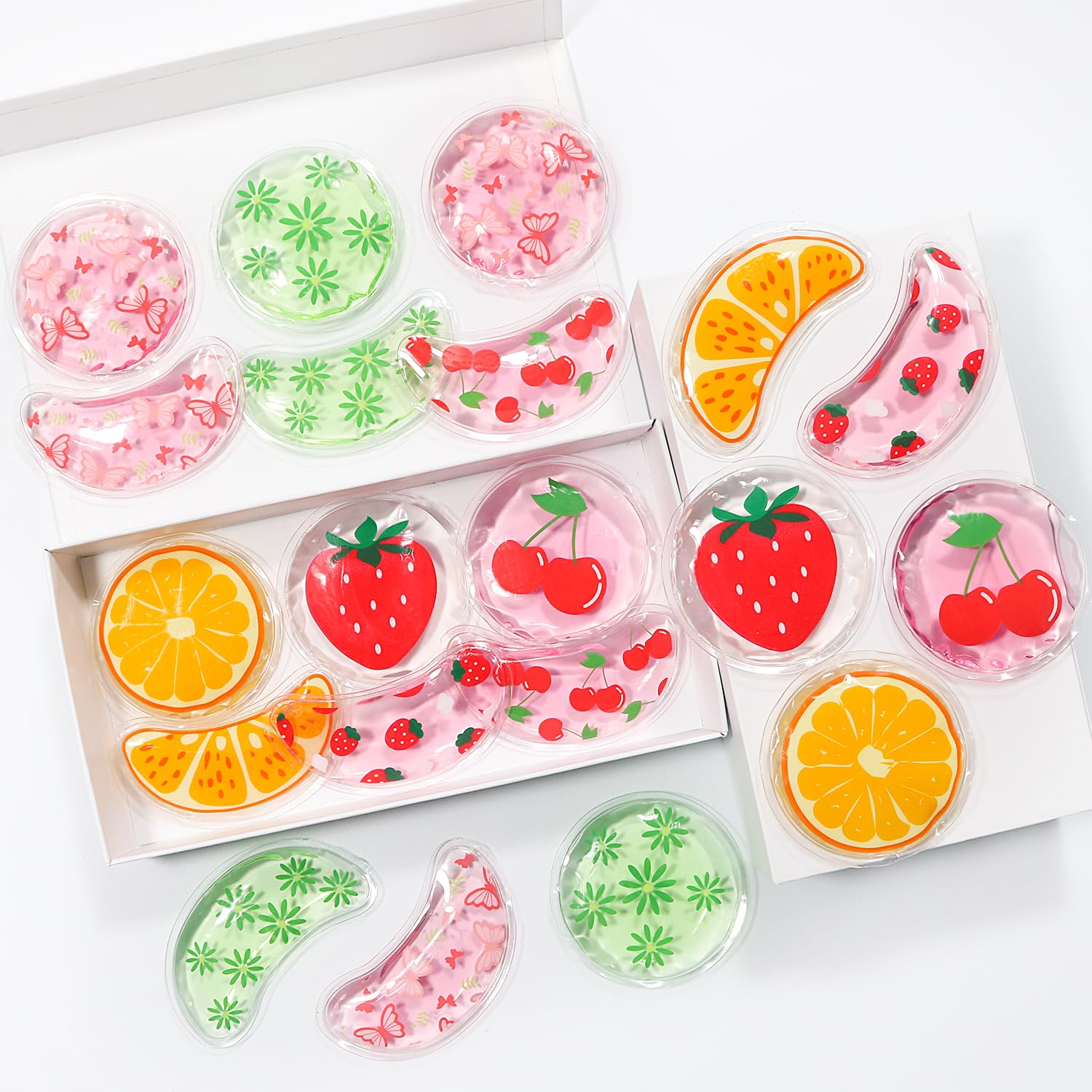 4PCS Gel Eye Ice Pack Set Reusable, Cold and Hot Compress for Eyes, Ice Pack for Eyes, Cooling Eye Pads for Eye Strain, Swelling, Redness, Dark Circles, Puffy Eyes, and Eye Recovery Surgery.