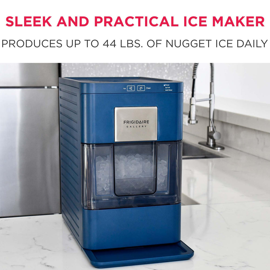 Frigidaire Compact Countertop Ice Maker, Makes 26 Lbs. of Bullet Shaped Ice Cubes Per Day, Silver Stainless