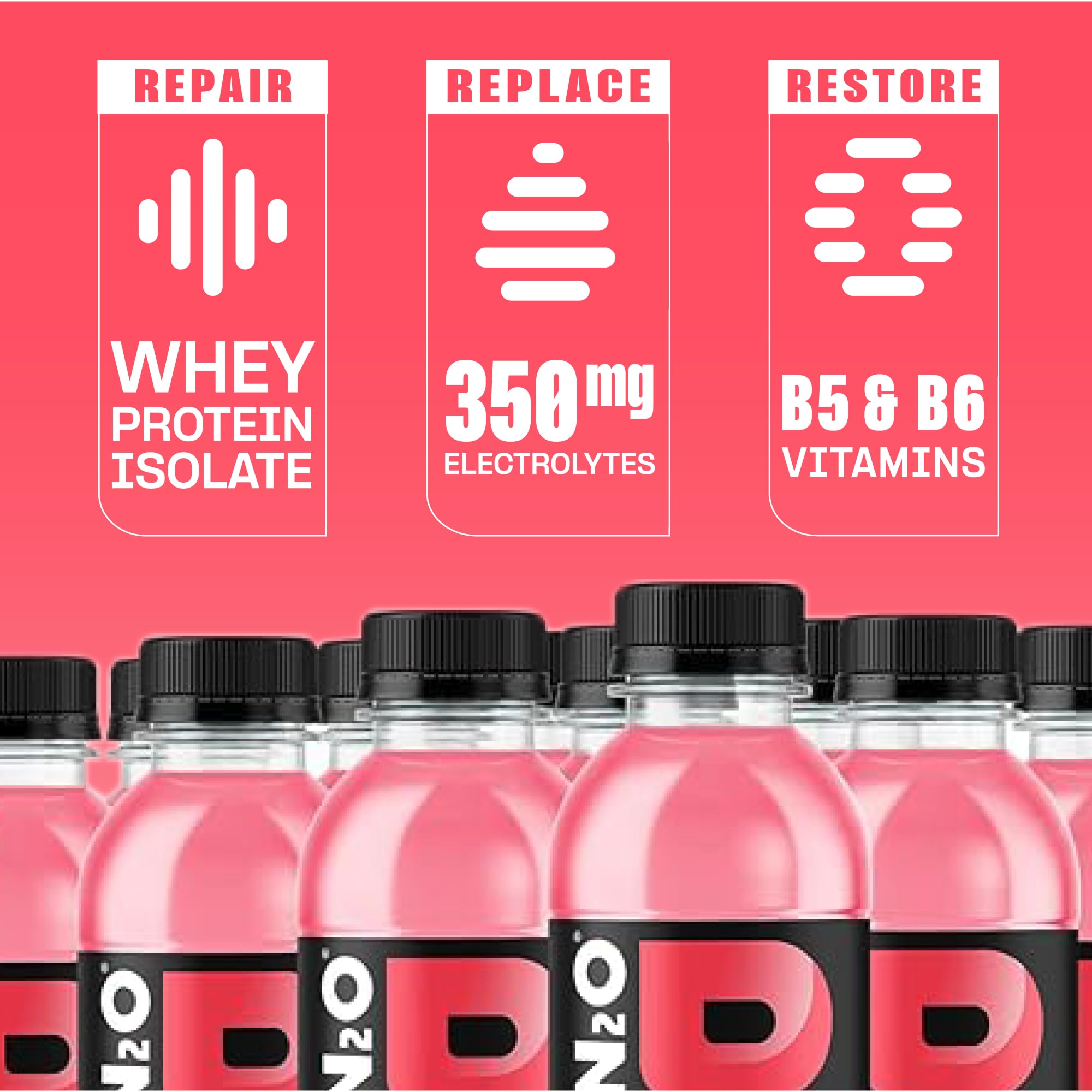 Protein2o 2-in-1 Clear Whey Protein & Electrolyte Beverage, 20g Protein, Gluten-Free, Keto, 16.9 fl oz Bottles (12 Count Variety Pack)