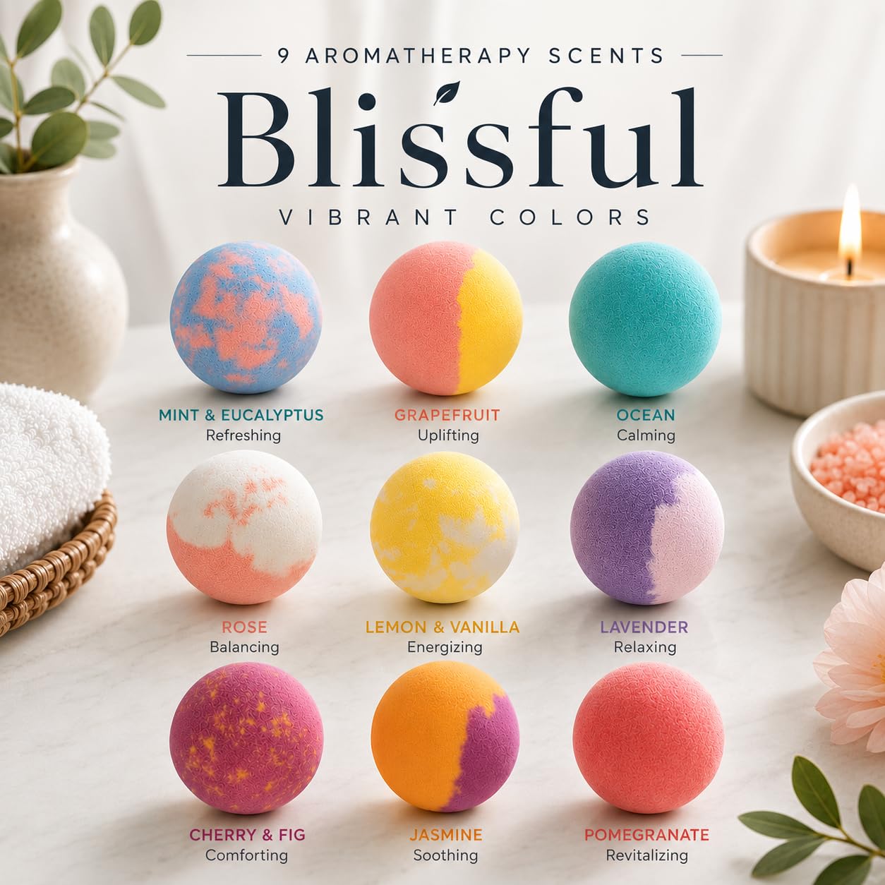 EvolutionUSA Refresh Bath Bombs for Women & Kids – 24 Bath Bombs Mini Sized, Organic Bathbomb Set, Women & Kids Bath Fizz, Luxury Gift for Mother’s Day, Easter, Valentines, Birthday or Self Care