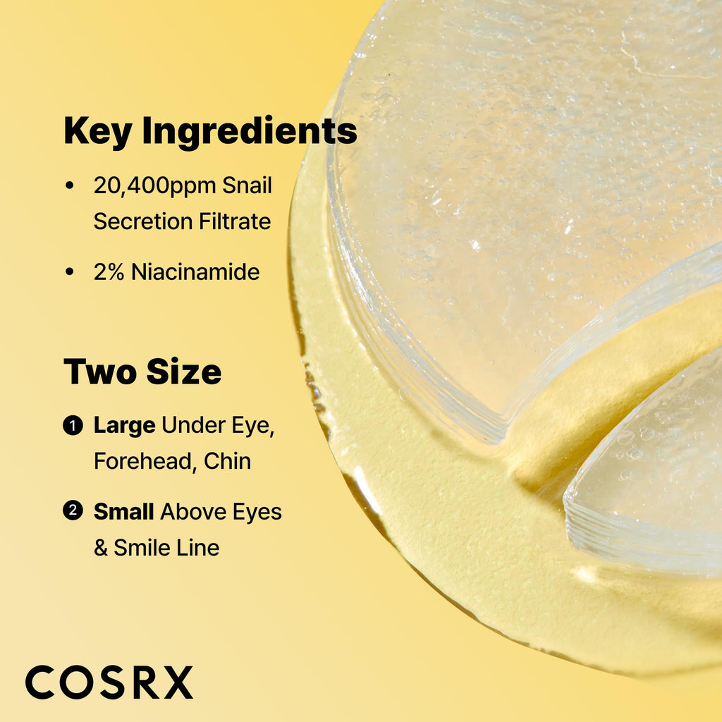 COSRX Pink Peptides Collagen Hydrogel Eye Patch for Puffy Eyes, Cooling & Firming Under Eye Patches with 4-Peptide & Caffeine (60), Depuffing Gel Eye Mask, Korean Skin Care