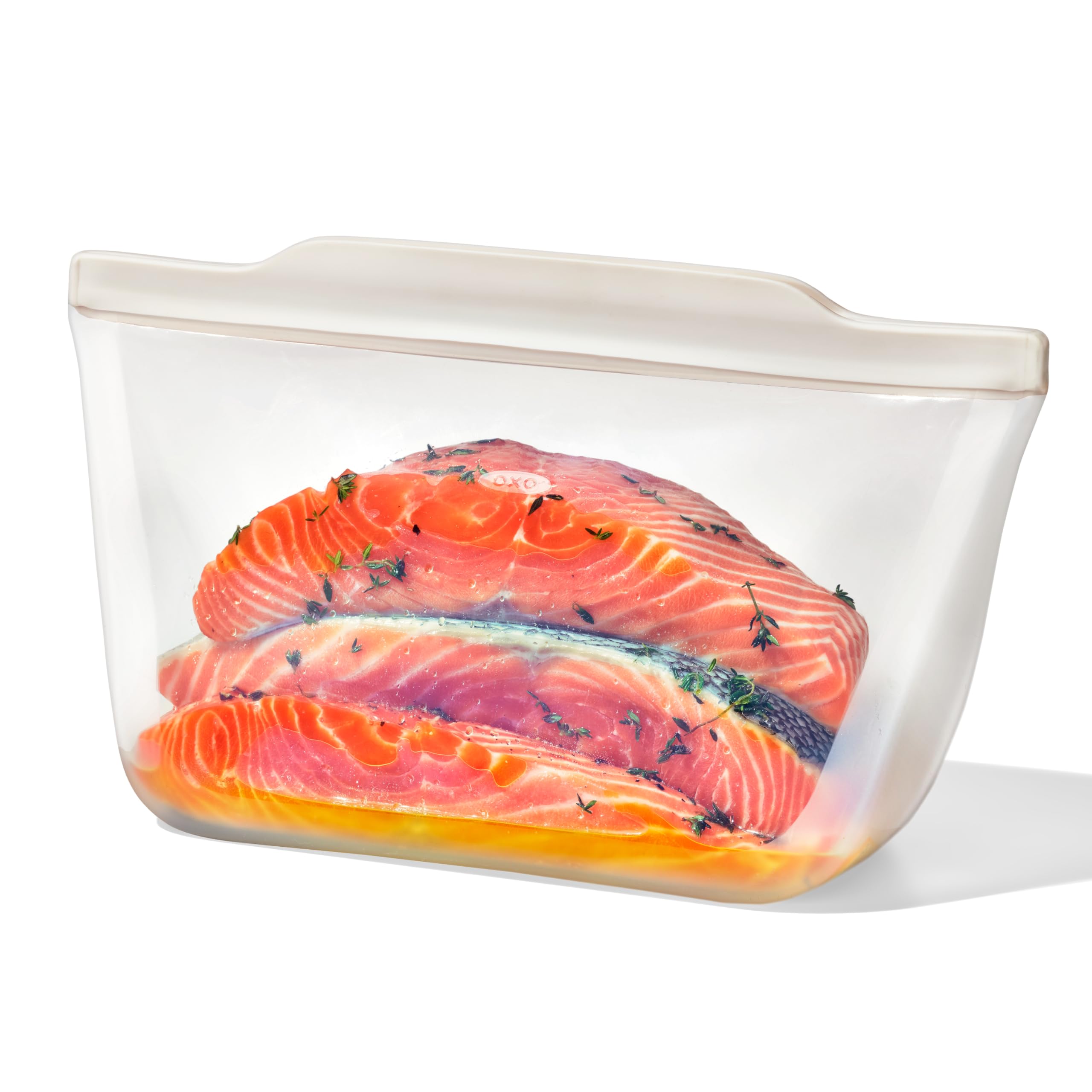 OXO Good Grips Silicone Reusable Bag – Stand-Up Snack (12 oz) – Oat