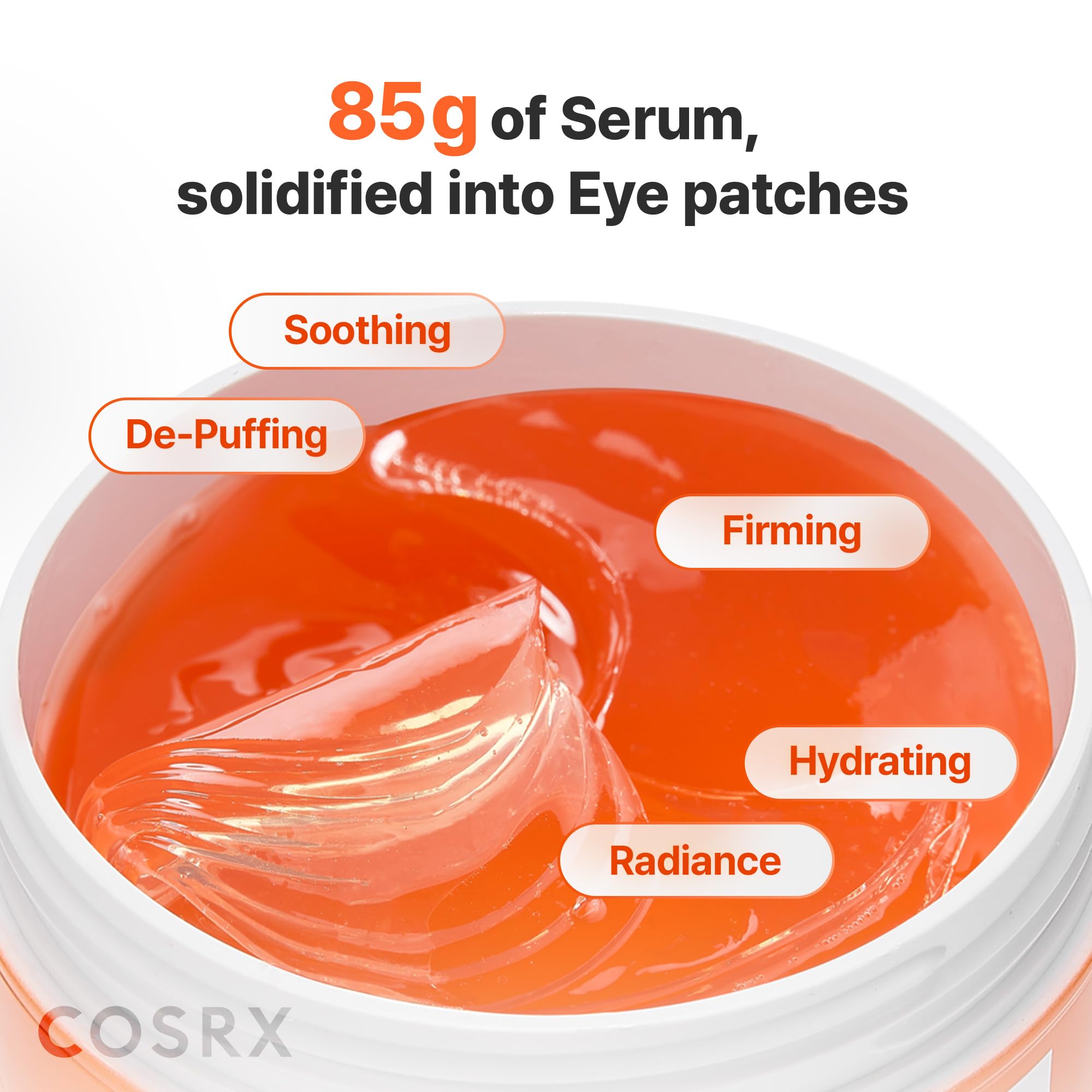 COSRX Pink Peptides Collagen Hydrogel Eye Patch for Puffy Eyes, Cooling & Firming Under Eye Patches with 4-Peptide & Caffeine (60), Depuffing Gel Eye Mask, Korean Skin Care