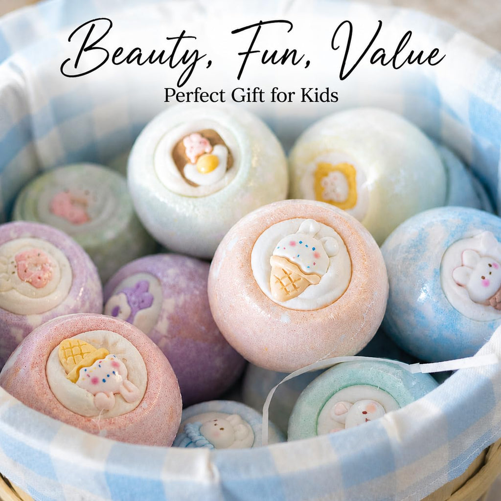 EvolutionUSA Refresh Bath Bombs for Women & Kids – 24 Bath Bombs Mini Sized, Organic Bathbomb Set, Women & Kids Bath Fizz, Luxury Gift for Mother’s Day, Easter, Valentines, Birthday or Self Care