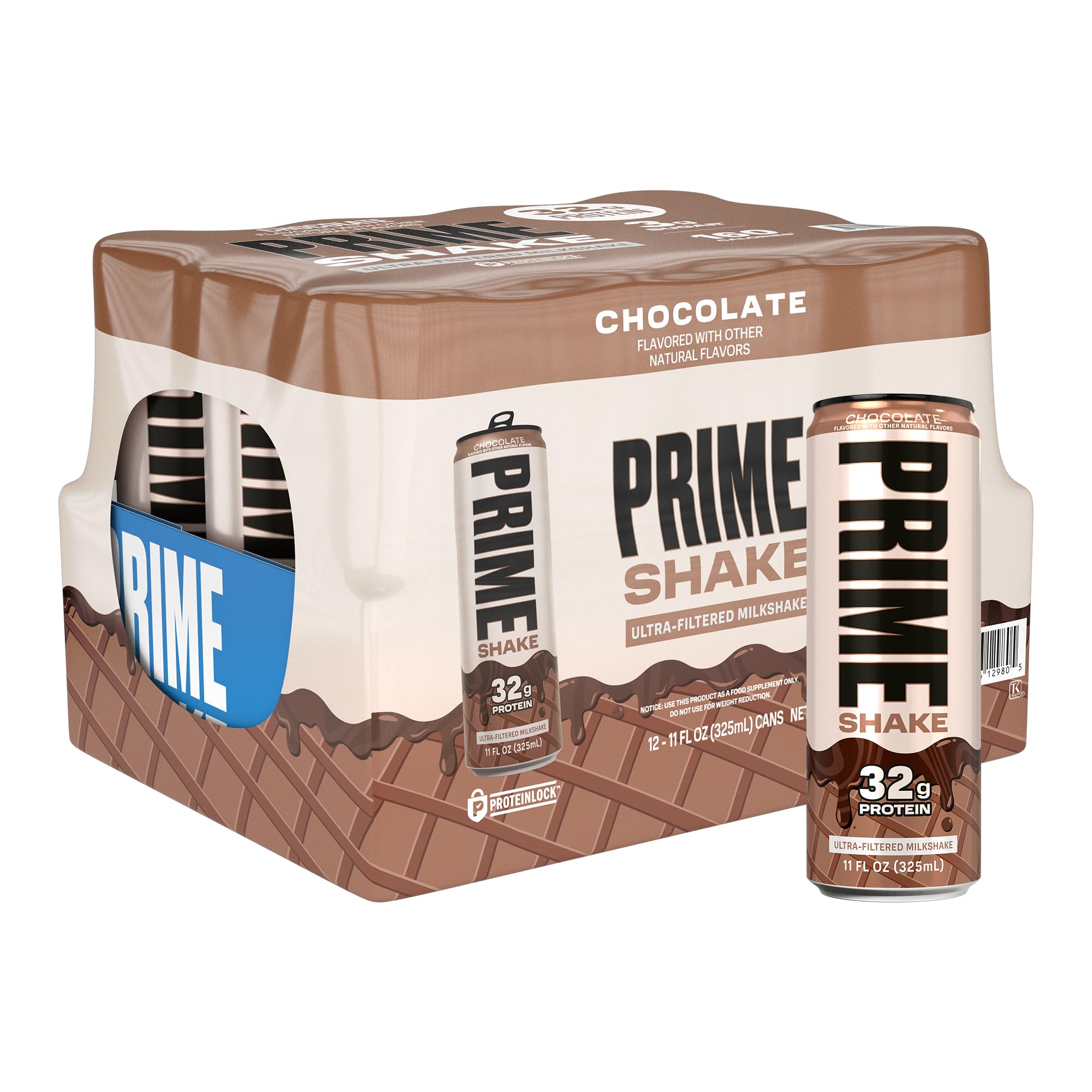 PRIME Shakes, Vanilla, 32g Protein Shake for Muscle Support & Recovery, Ultra-Filtered Milk, Lactose Free, Low Sugar, Low Calorie, Ready to Drink, 11 fl oz, 12 Pack