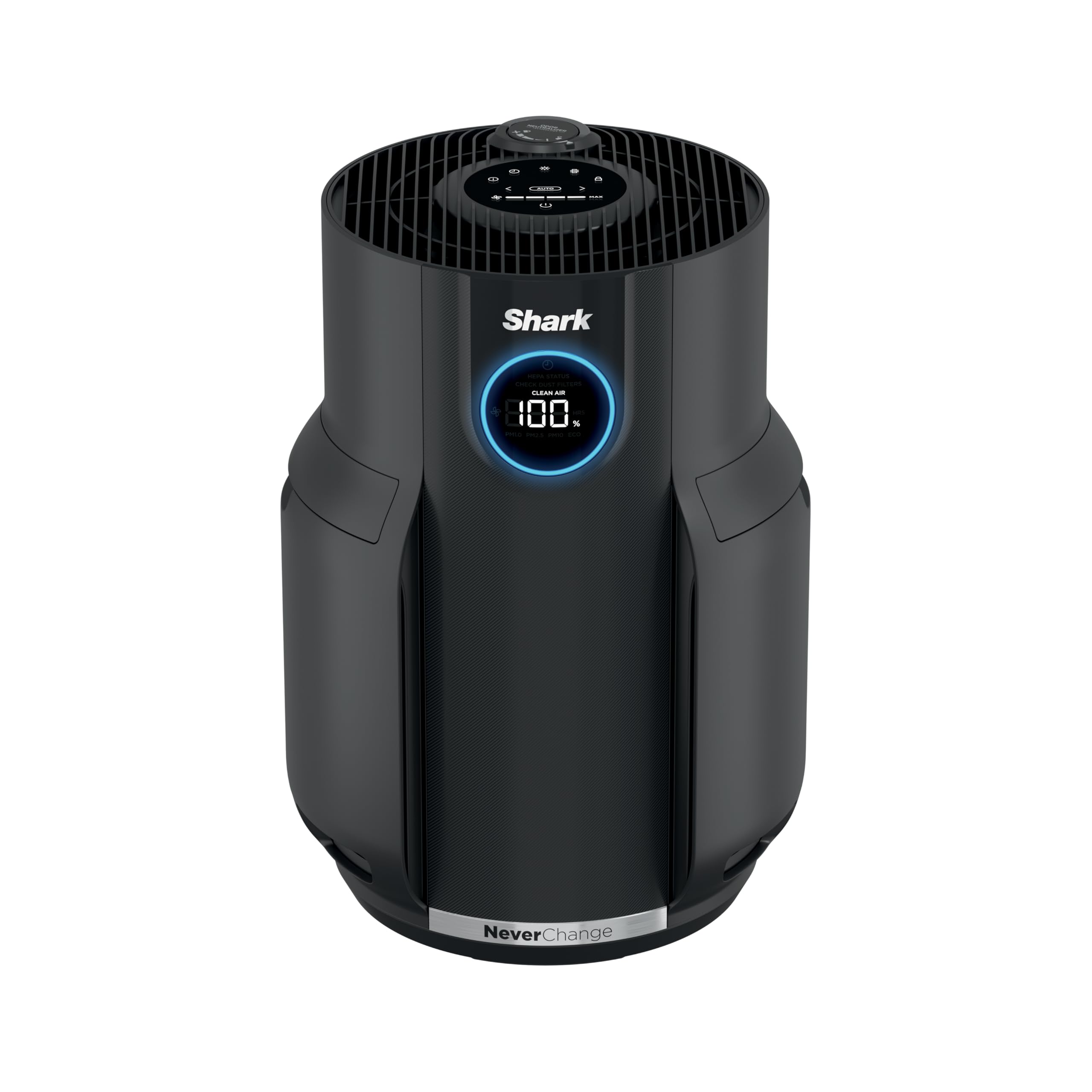 Shark Air Purifier for Home, NeverChange Compact Pro, 2 Pack, For Bedroom, Nursery, Home Office, Dorm, HEPA-Exceeding Filter, Captures Pollutants, Pet Dander, Dust, Odor, Smoke, Dark Grey, HP0712GY1