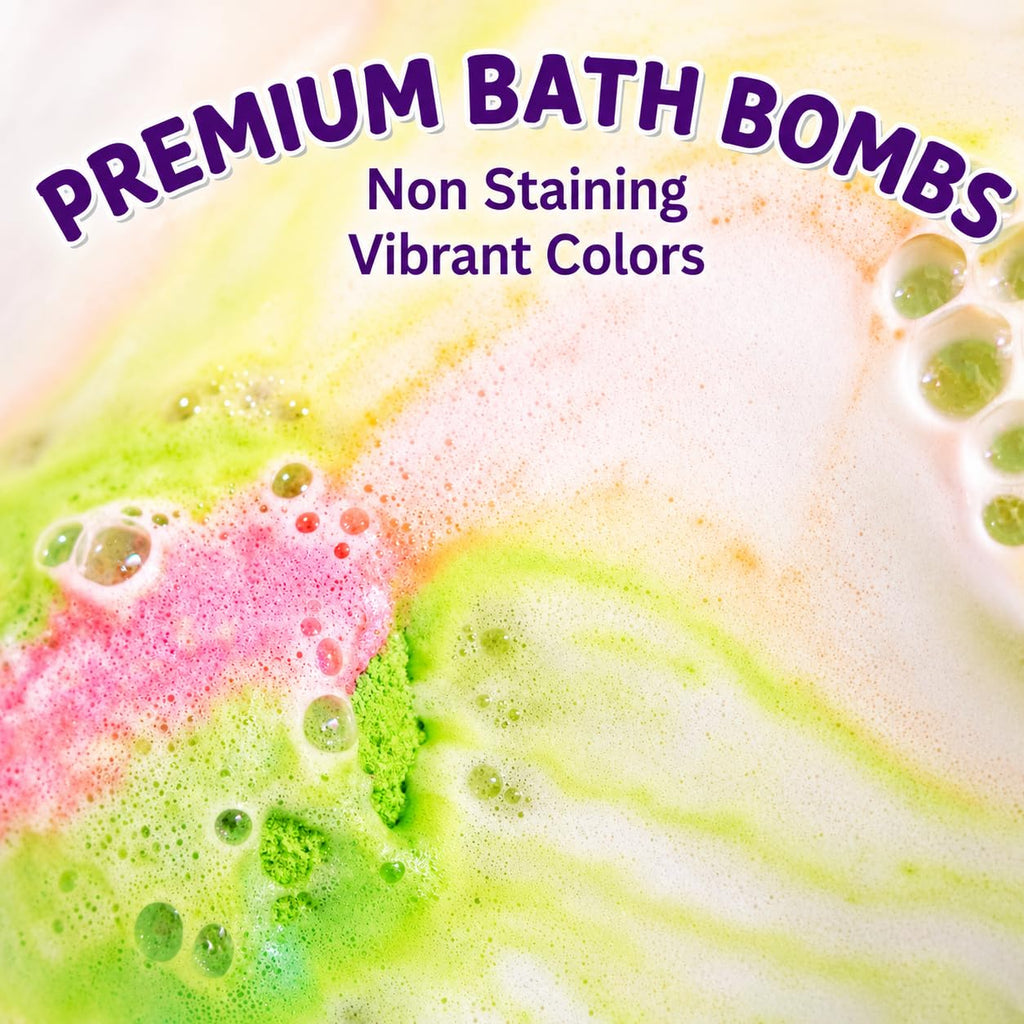 EvolutionUSA Refresh Bath Bombs for Women & Kids – 24 Bath Bombs Mini Sized, Organic Bathbomb Set, Women & Kids Bath Fizz, Luxury Gift for Mother’s Day, Easter, Valentines, Birthday or Self Care