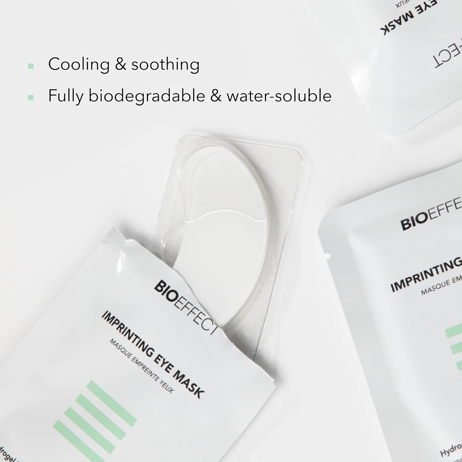 BIOEFFECT Imprinting Eye Masks | Hydrogel Under Eye Masks with Hyaluronic Acid for Puffiness and Dark Under-Eye Circles, 8 Pairs