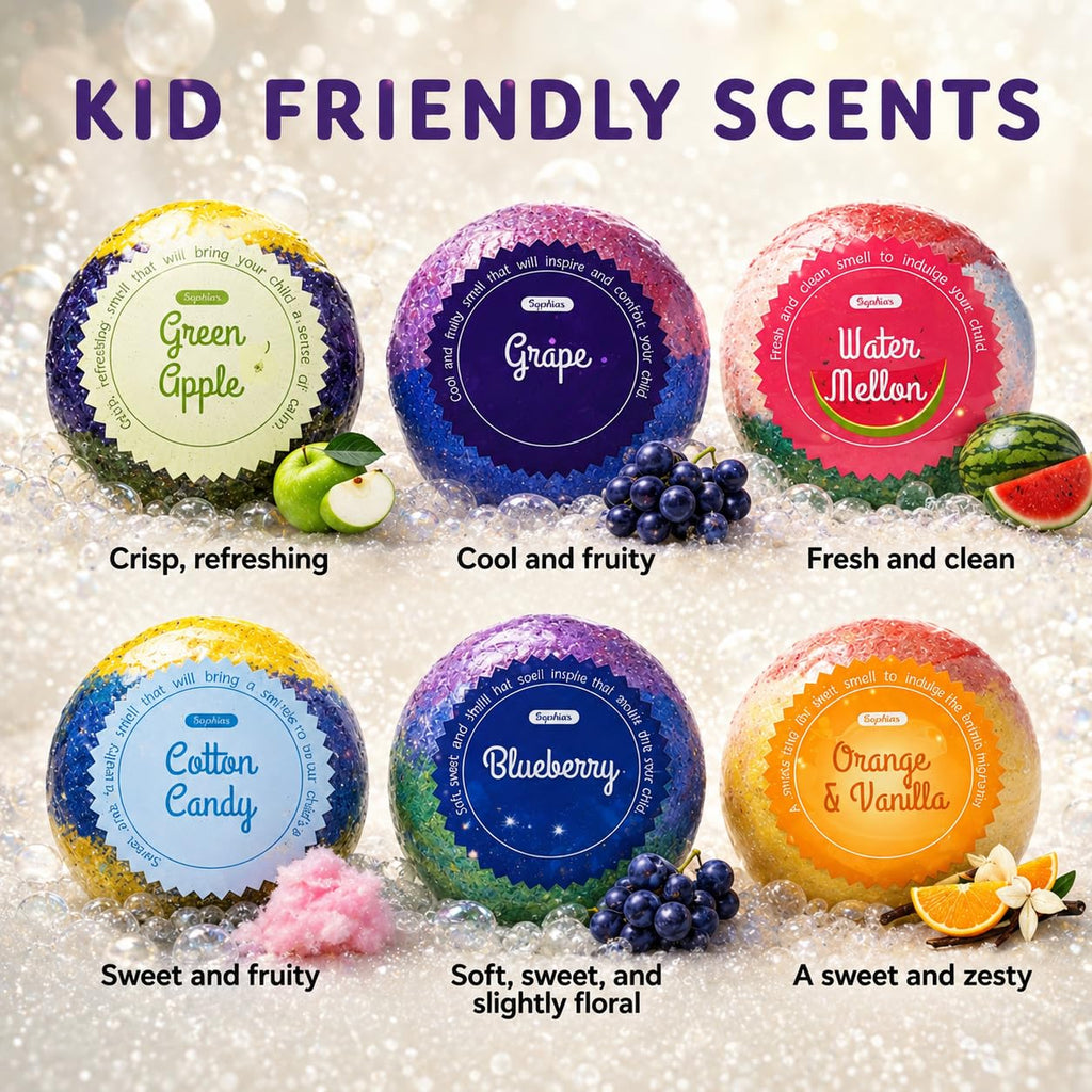 EvolutionUSA Refresh Bath Bombs for Women & Kids – 24 Bath Bombs Mini Sized, Organic Bathbomb Set, Women & Kids Bath Fizz, Luxury Gift for Mother’s Day, Easter, Valentines, Birthday or Self Care