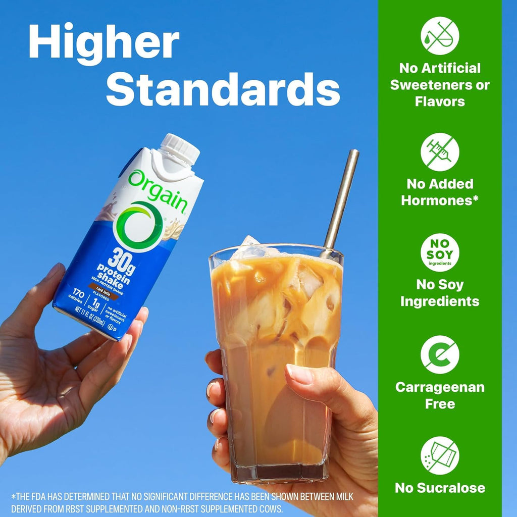 Orgain 30g High Protein Shake, Dairy Isolate Milk Protein, Chocolate Fudge, 5g BCAAs, 1g Sugar Per Serving, Meal Replacement, Ready to Drink, Keto Friendly, Gluten-Free 11 Fl Oz (Pack of 12)