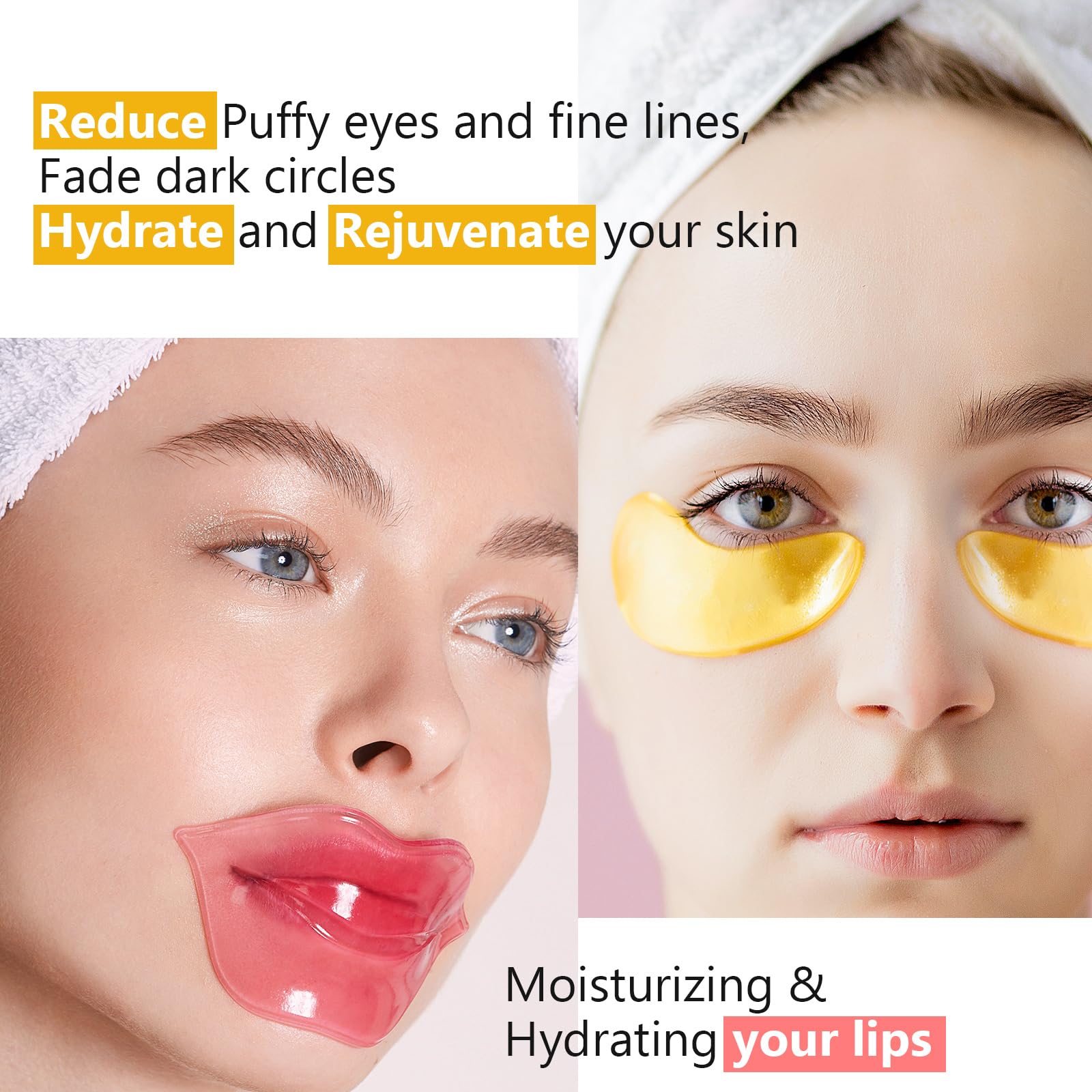 30 Pairs Gel Collagen Eye Pads,Crystal Collagen Under Eye Mask for Moisturizing,Reducing Fine Lines&Dark Circles& Puffy Eyes Under Eye Patch for Women Men, Black
