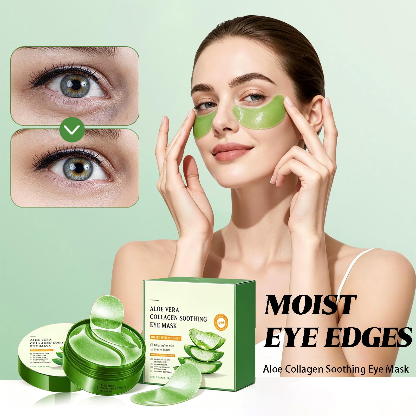 60pcs 24k Gold Eye Mask, Under Eye Patches for Dark Circles, Puffiness & Wrinkles, Hydrating Eye Mask Skincare, Eye Patches for Women, Under Eye Mask, Refresh Your Skin, Reduce Wrinkles and Fine Lines
