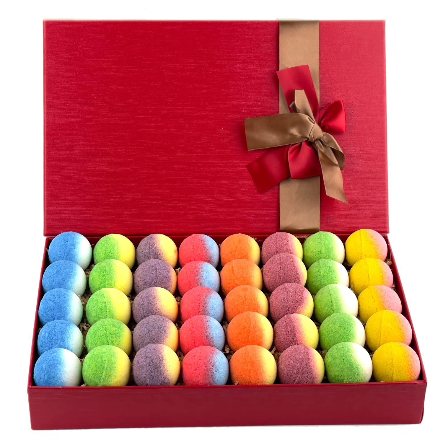 48pcs Bath Bombs for Kids with Toy Inside, Organic Colorful Bubble Bath for Kids Safe, Best Birthday, Party, Easter Bath Bombs Gift Set for Girls and Boys