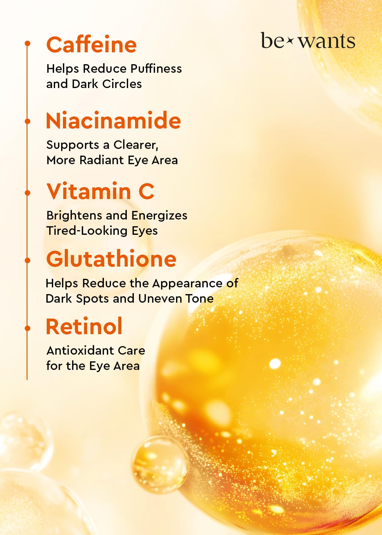 bewants Deep Toning Glutathione Eye Serum Patch | Korean Retinol and Caffeine Eye Patches | Advanced Glutathione Skincare Gel Patch | 60 Undereye Mask Patches