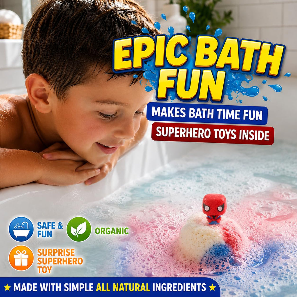 EvolutionUSA Refresh Bath Bombs for Women & Kids – 24 Bath Bombs Mini Sized, Organic Bathbomb Set, Women & Kids Bath Fizz, Luxury Gift for Mother’s Day, Easter, Valentines, Birthday or Self Care