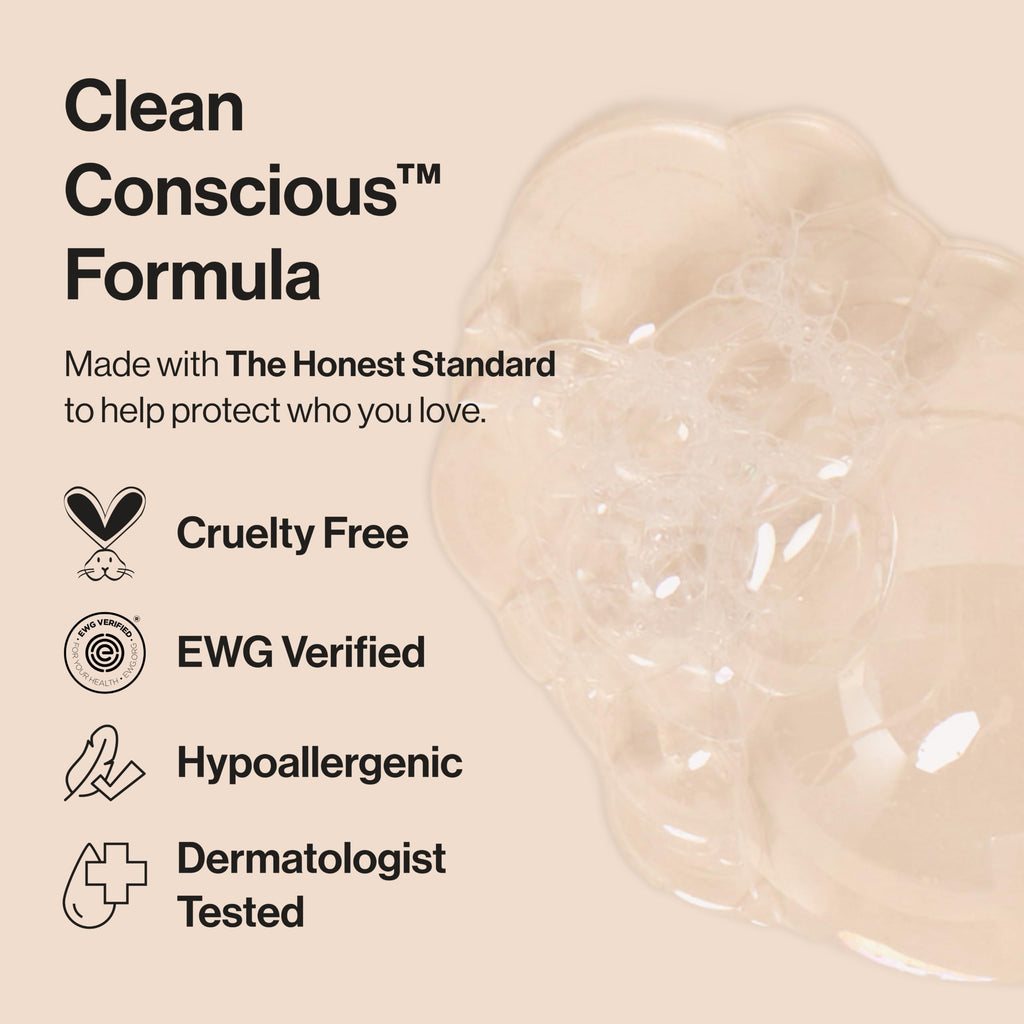 The Honest Company Foaming Bubble Bath & Baby Wash, Tear-Free, Hypoallergenic, Natural Formula, Lavender Calm Scent, 12 fl oz
