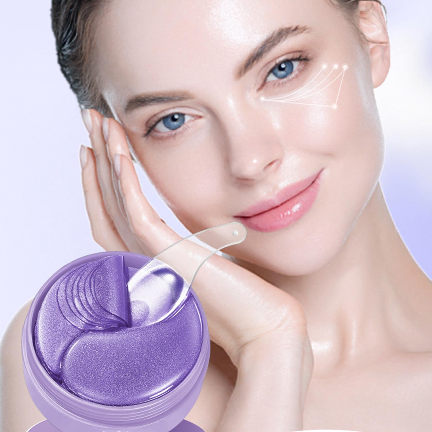 60 Pcs Gradient Under Eye Patches, Eye Patches for Puffy Eyes and Dark Circles, Eye Patches for Dark Circles, Under Eye Mask, Collagen Eye Patches, Eye Mask Skincare, Reduce Wrinkles and Fine Lines