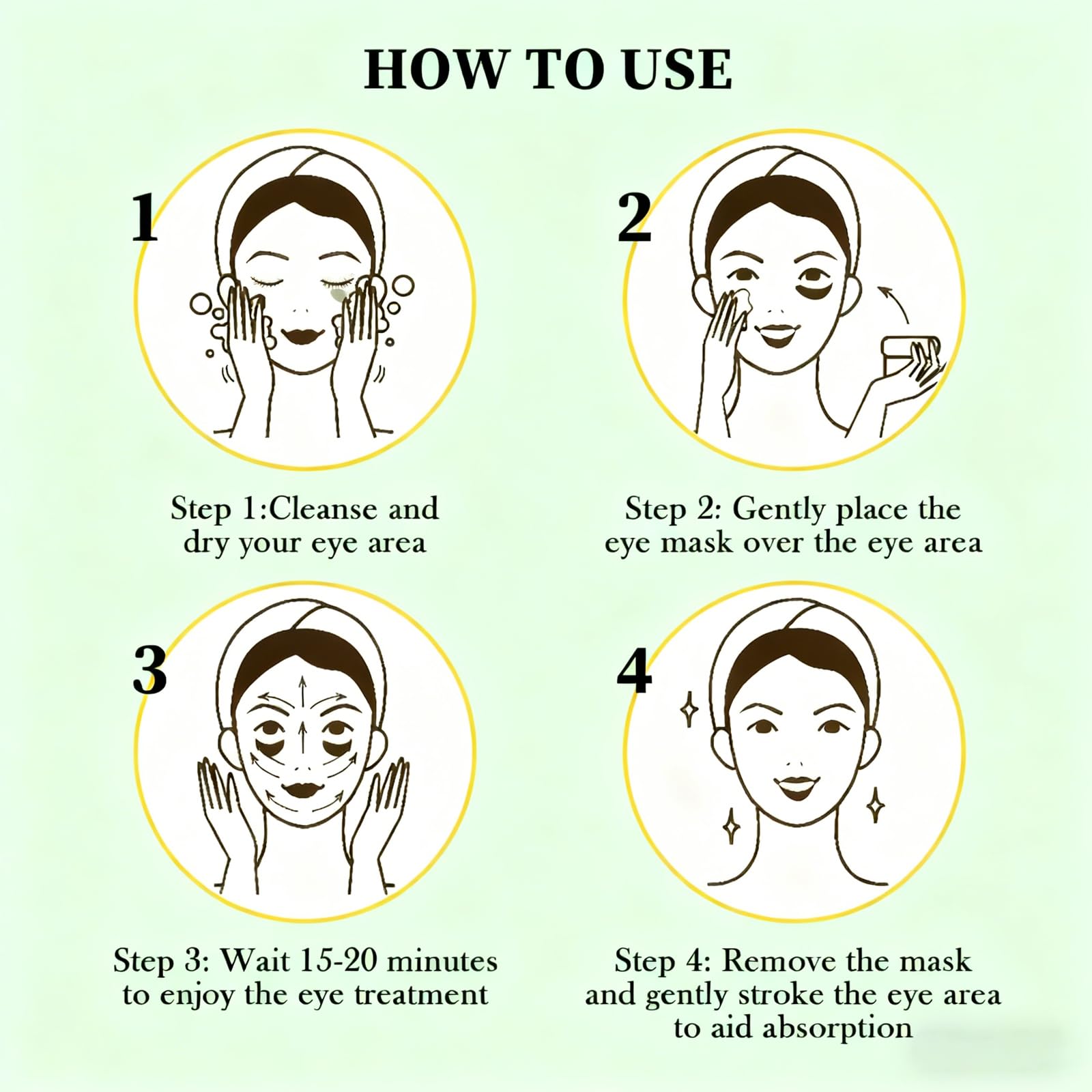 60 Pcs Gradient Under Eye Patches, Eye Patches for Puffy Eyes and Dark Circles, Eye Patches for Dark Circles, Under Eye Mask, Collagen Eye Patches, Eye Mask Skincare, Reduce Wrinkles and Fine Lines