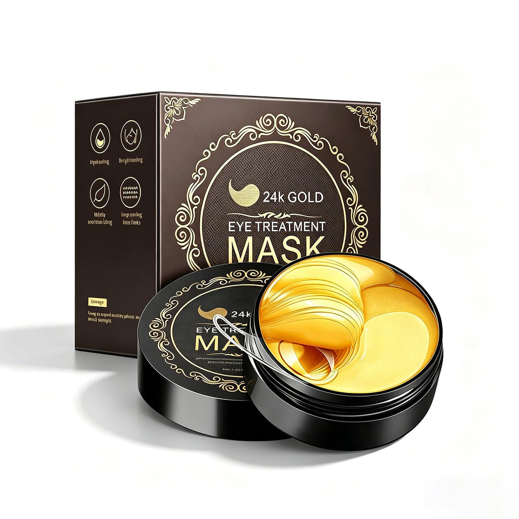 60pcs 24k Gold Eye Mask, Under Eye Patches for Dark Circles, Puffiness & Wrinkles, Hydrating Eye Mask Skincare, Eye Patches for Women, Under Eye Mask, Refresh Your Skin, Reduce Wrinkles and Fine Lines