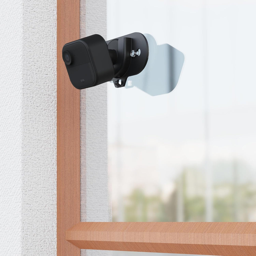 2 Pack Blink Camera Mount with Strong Suction Cup, No Drill No Screws No Adhesive, Window Mount for Blink Mini 2K+ /Mini 2 /Blink Outdoor 2K+ 4 /Blink Indoor Camera (Black)