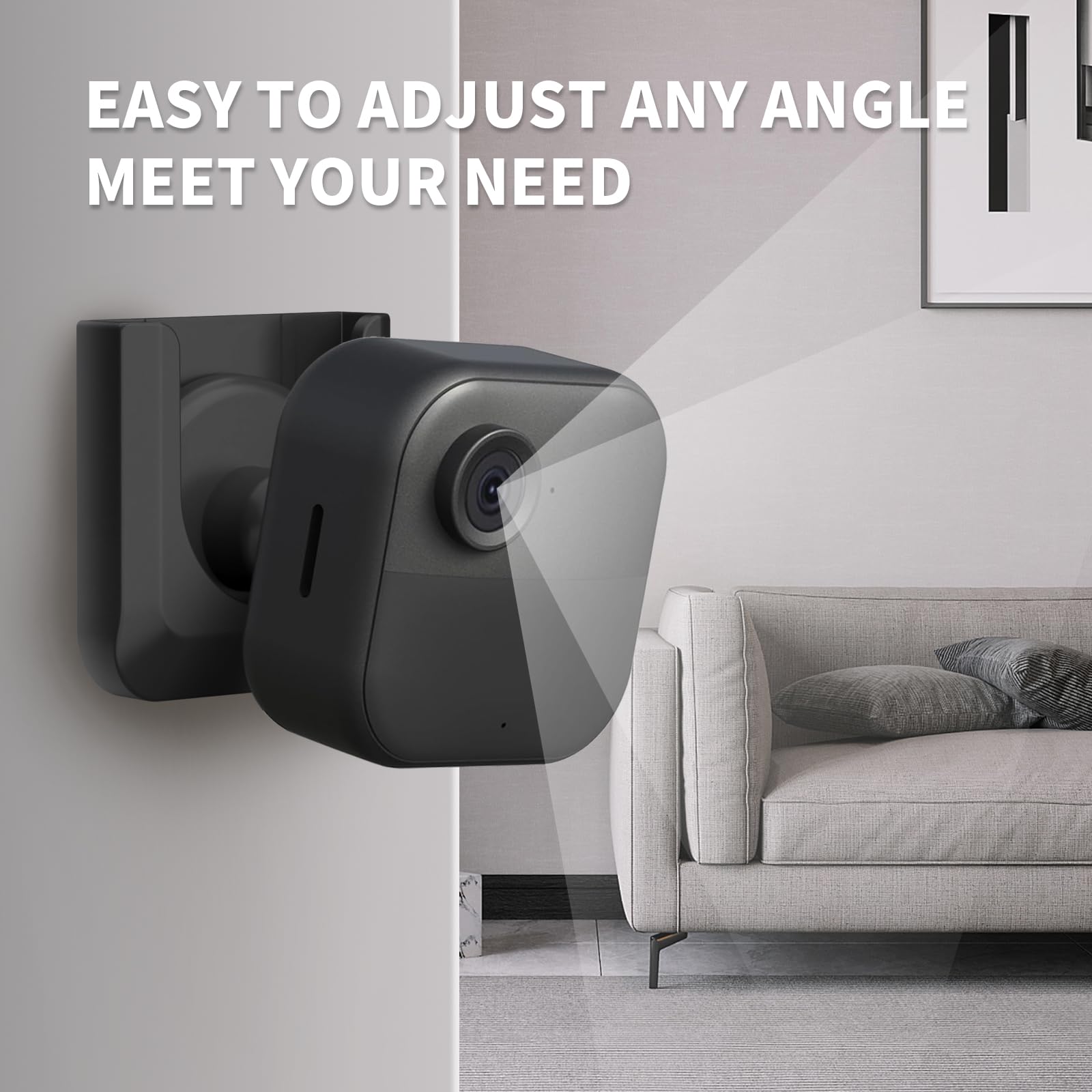 Blink Mini 2 No Drill Wall Mount Bracket for Blink Mini 2/Blink Outdoor 4/Blink Indoor Camera,No Screw Adhesive Blink Camera Mount for Blink Indoor Outdoor Camera 3Pack (Camera Not Included),White
