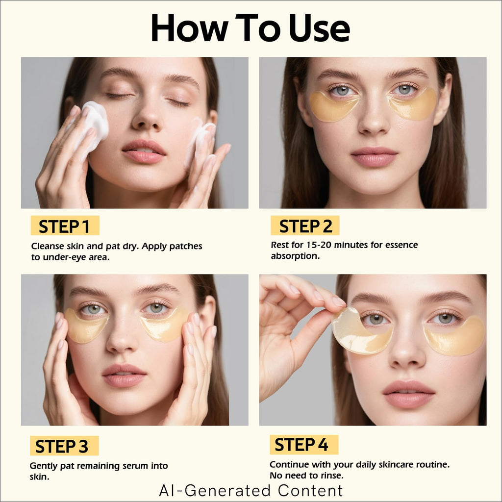 dewyhour Retinol Collagen Firming Hydrogel Patches - Under Eye Patches for Puffy Eyes & Dark Circles, Moisturizing Eye Mask with Caffeine & Hyaluronic Acid, Gentle Korean Skincare