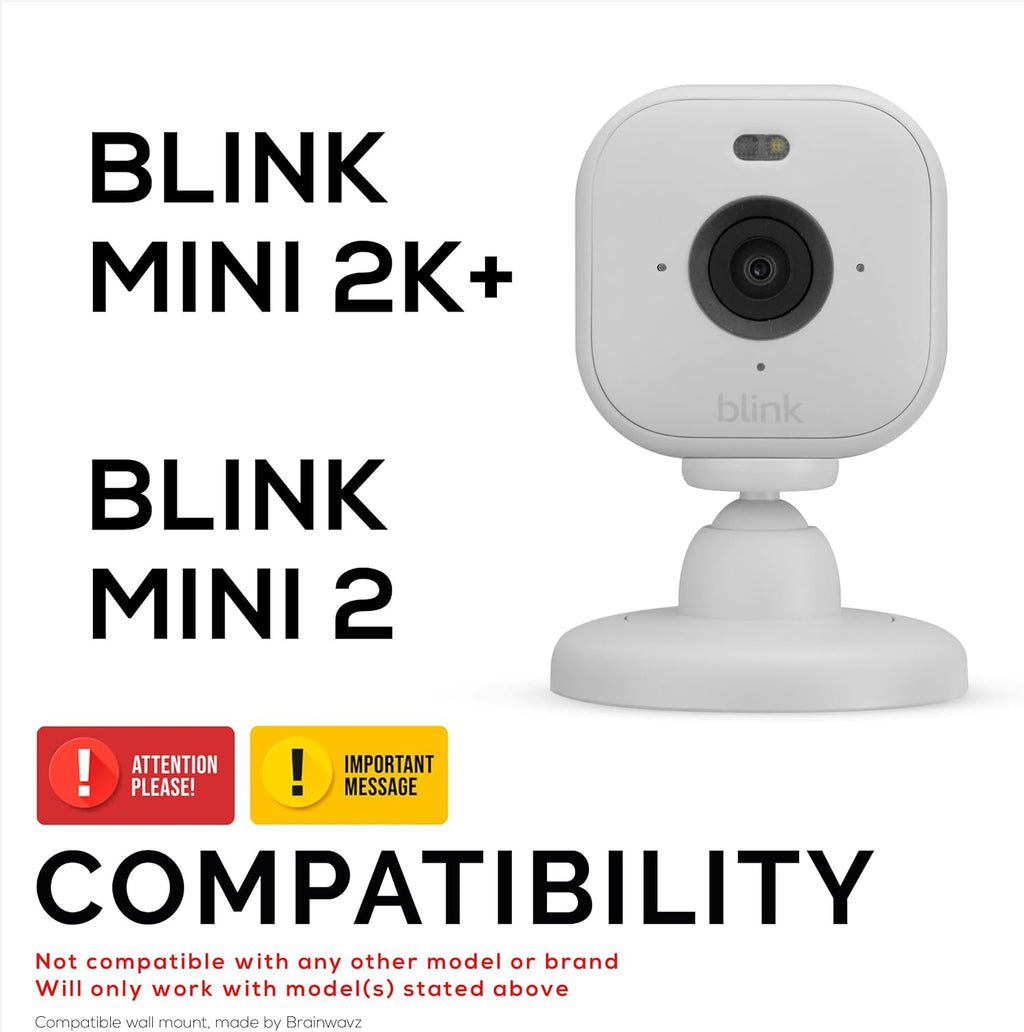 Window Mount for Blink Mini 2K+ & Blink Mini 2 Camera - Easy to Install Holder & Secure Attachment with 3M VHB by Brainwavz