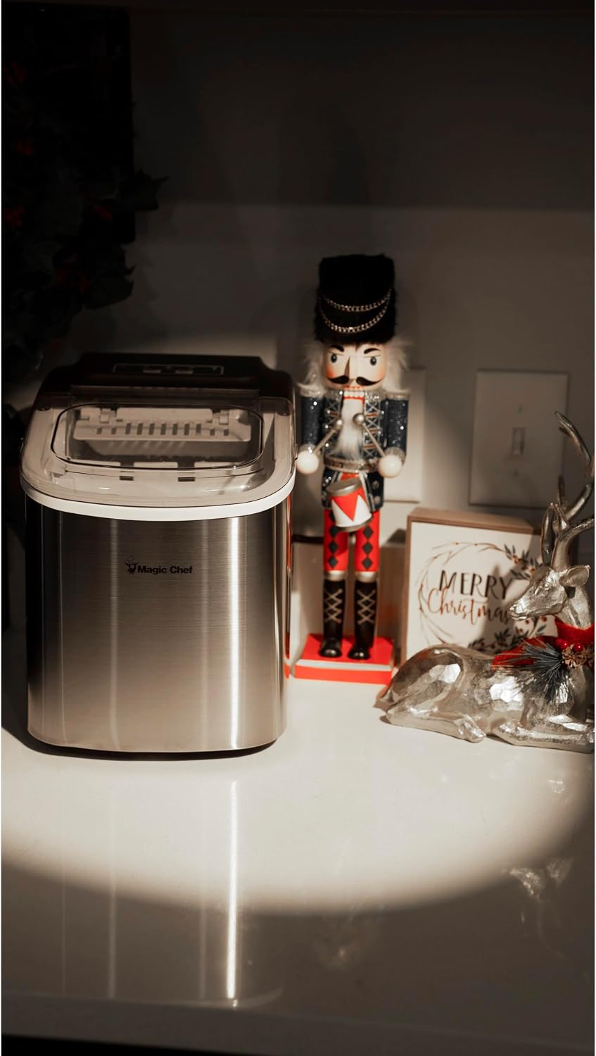 27 lb. Portable Countertop Ice Maker in Stainless