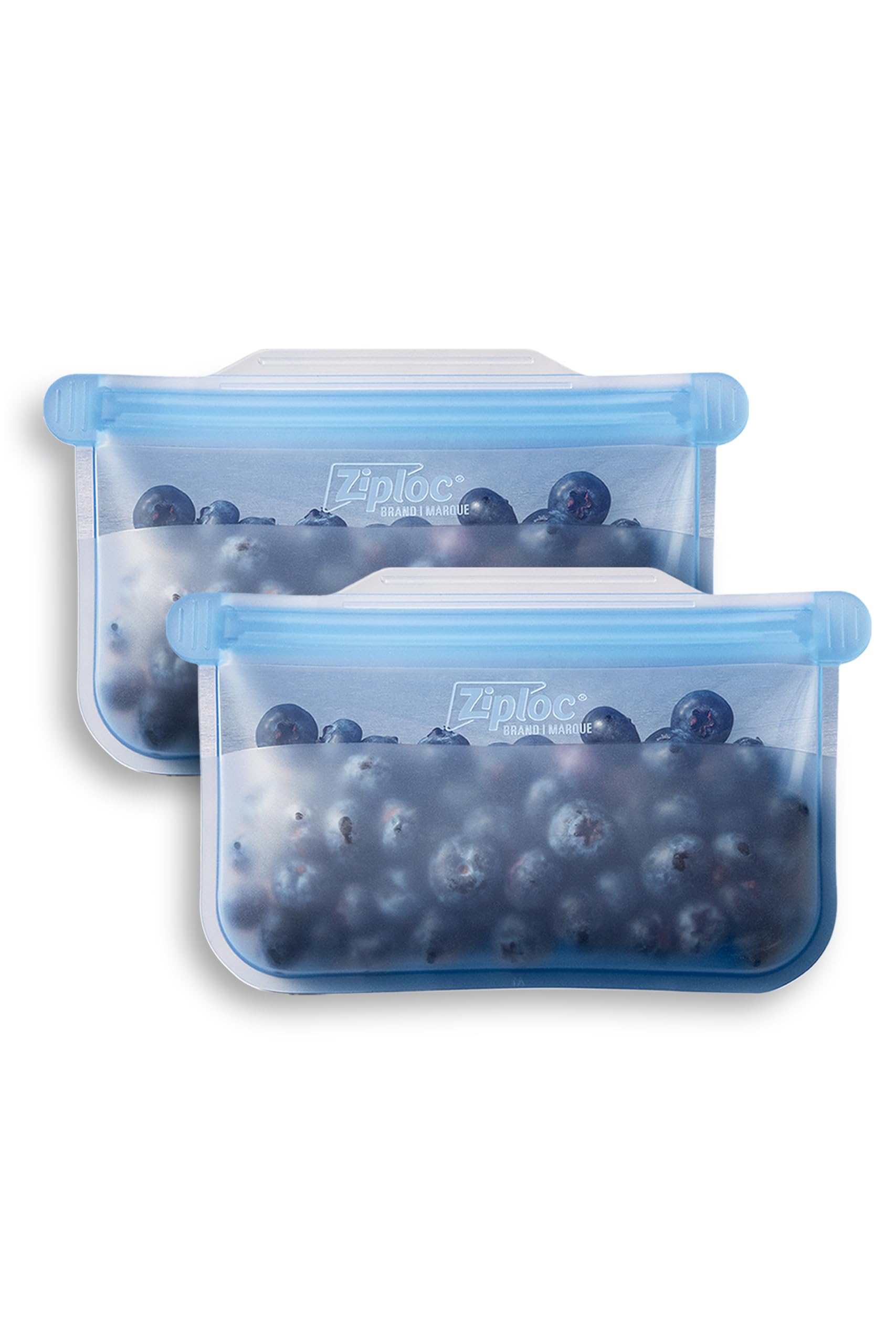 Ziploc Endurables Medium Pouch, 2 Cups, Reusable Silicone Bags and Food Storage Meal Prep Containers for Freezer, Oven, and Microwave, Dishwasher Safe, 2 Pack