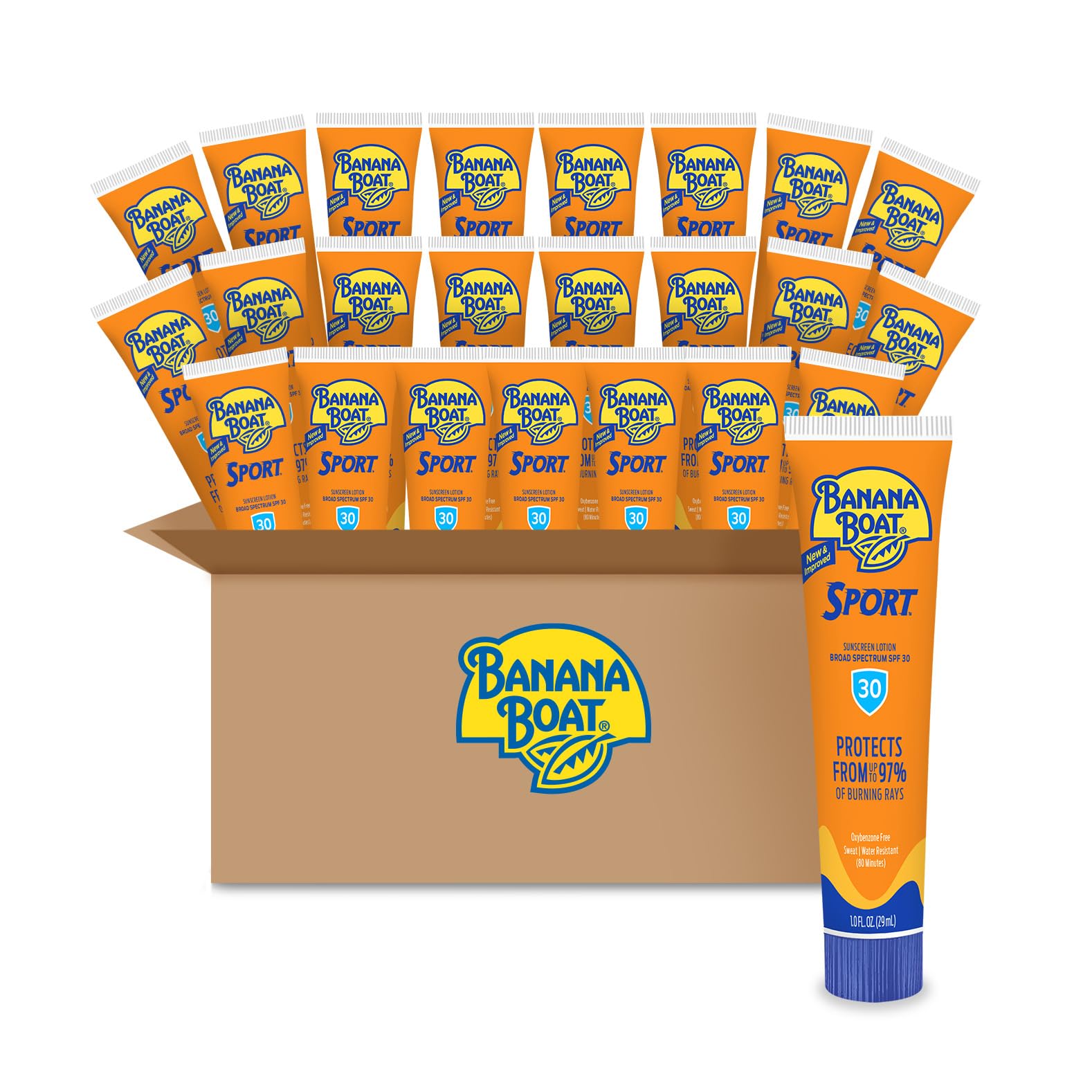 Banana Boat Sport Ultra SPF 50 Sunscreen Lotion, 12oz | Banana Boat Sunscreen SPF 50 Lotion, Oxybenzone-Free, Sunblock, Family Size, 12oz (Pack of 1)