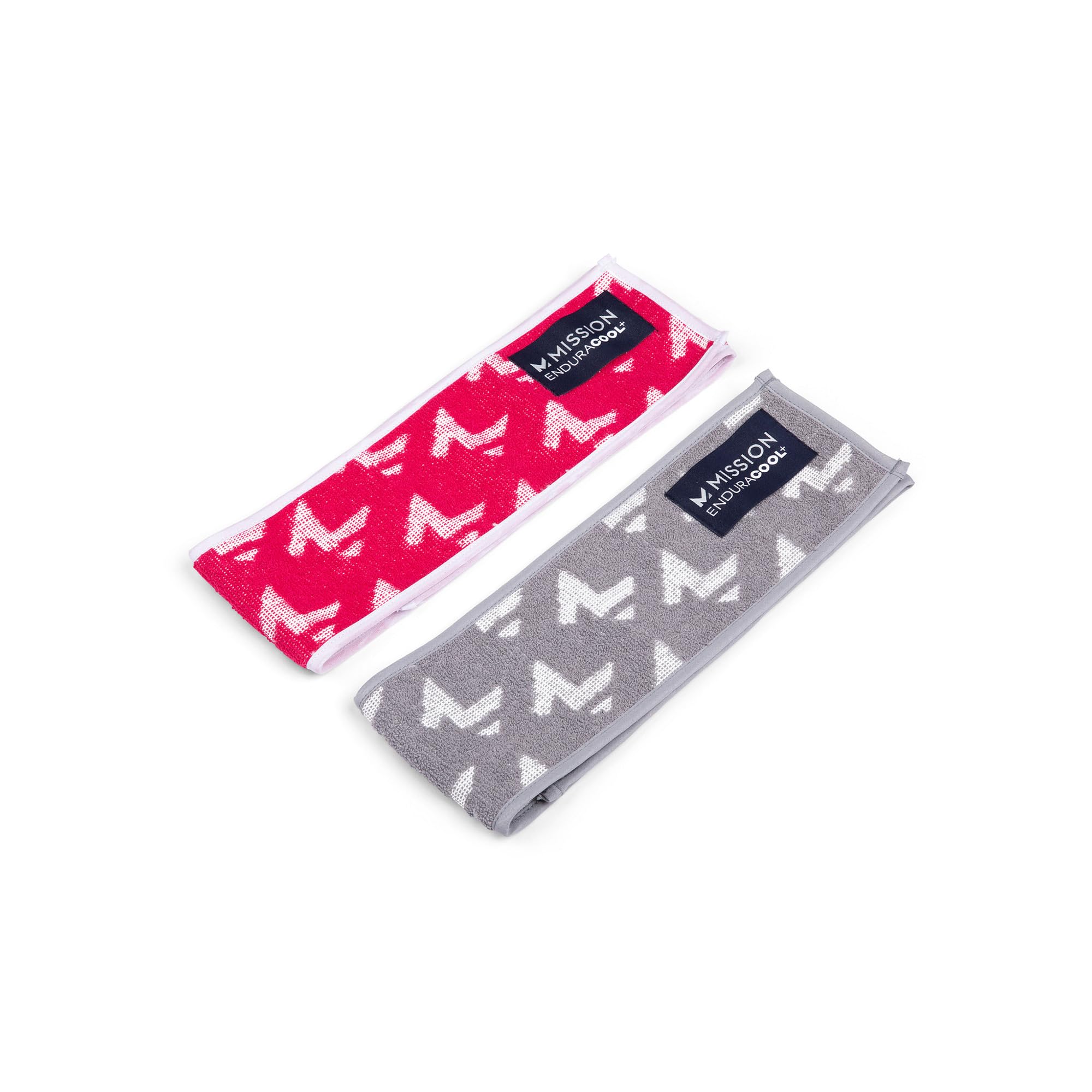 MISSION Instant Cooling Up to 8 Hours Enduracool+ Mini Performance Towel, 2 Pack, UPF 50, Fast Drying, for Outdoors, Running, Sports, Hiking, Camping, Gym (Ash Gray & Soft Blue)