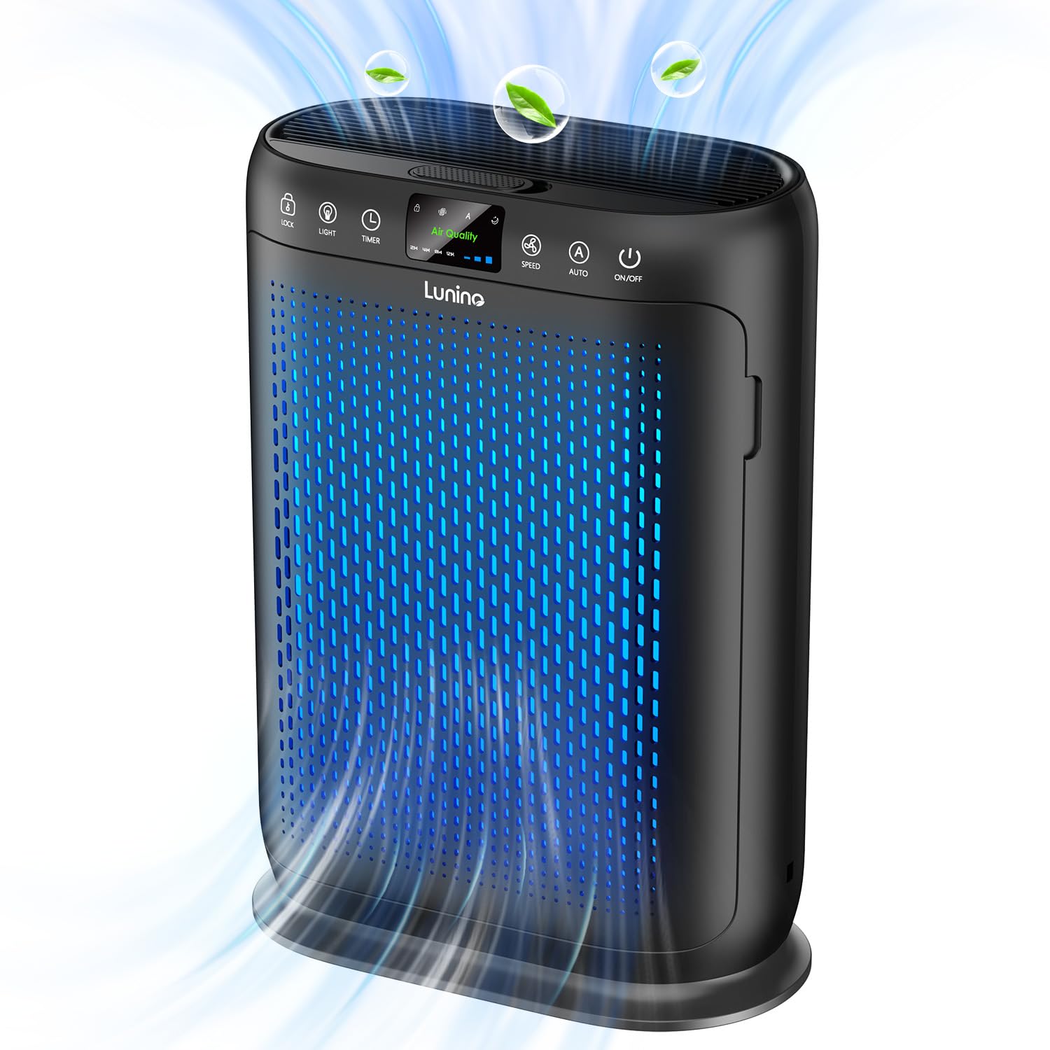 LUNINO Air Purifiers for Home Large Room up to 2400sq.ft | HEPA Air Filter with PM 2.5 Display Air Quality Sensors, Aromatherapy, Air Cleaner for Dust, Smoke, Dander, Pets Hair, Pollen
