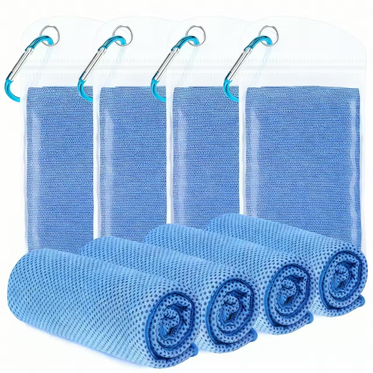 4 Pack Cooling Towels for Neck and Face(40"x12"), Cooling Neck Wraps, Ice Towel for Hot Weather, Soft Breathable Gym Towel, Cool Towel for Workout, Camping, Yoga, Sport, Running