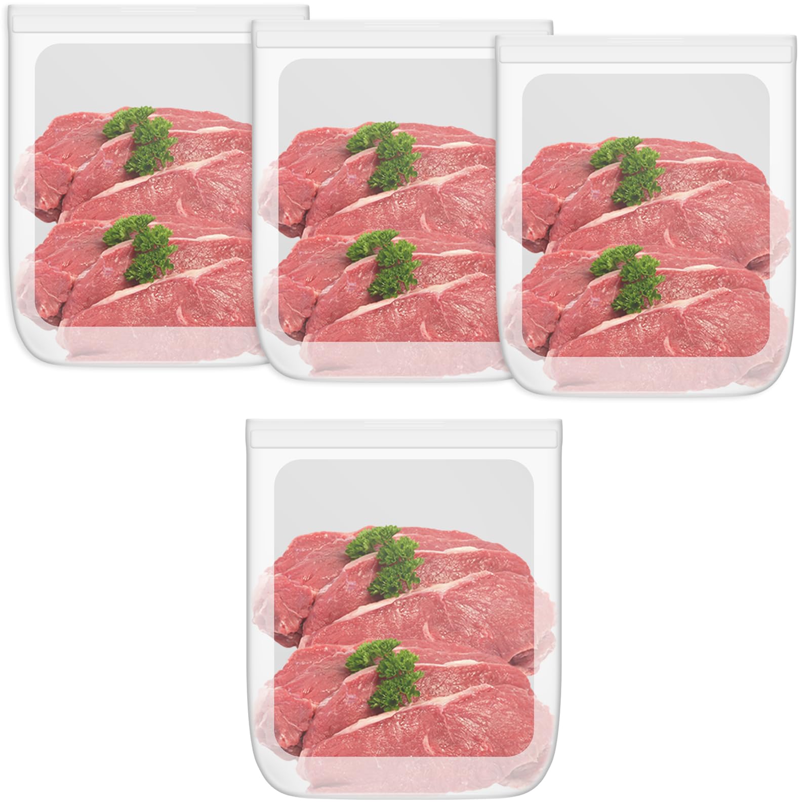 Reusable Food Bags, 12 Pack 100% Silicone Food Storage Bags Stand Up Zip Lock Container, Freezer Microwave Oven Dishwasher Safe, 4 Medium 4 Small 4 Extra Small, Aqua