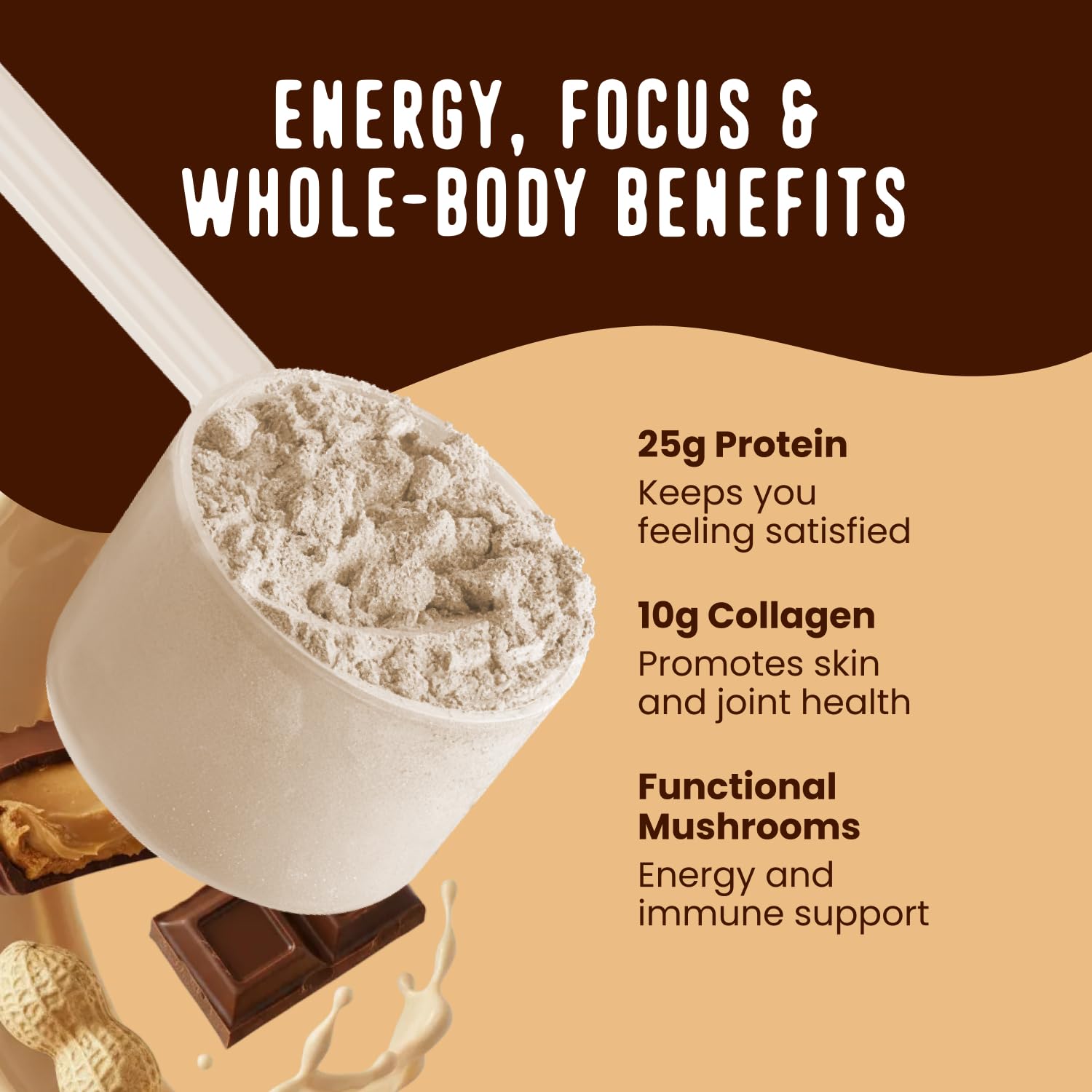 FlavCity All in One Protein Shake Powder, Pineapple Coconut - On the Go Meal Alternative + Collagen Peptides, Reishi & Cordyceps - Focus, Skin, Hair & Joint Support - 100% Grass Fed Whey, 20 Servings