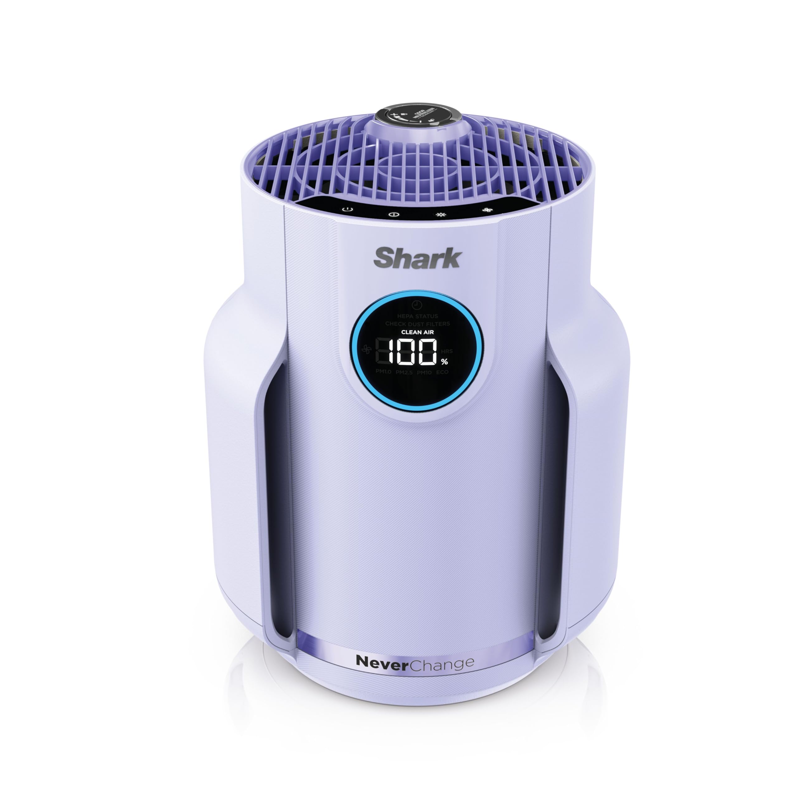 Shark Air Purifier for Home, NeverChange Compact Pro, 2 Pack, For Bedroom, Nursery, Home Office, Dorm, HEPA-Exceeding Filter, Captures Pollutants, Pet Dander, Dust, Odor, Smoke, Dark Grey, HP0712GY1