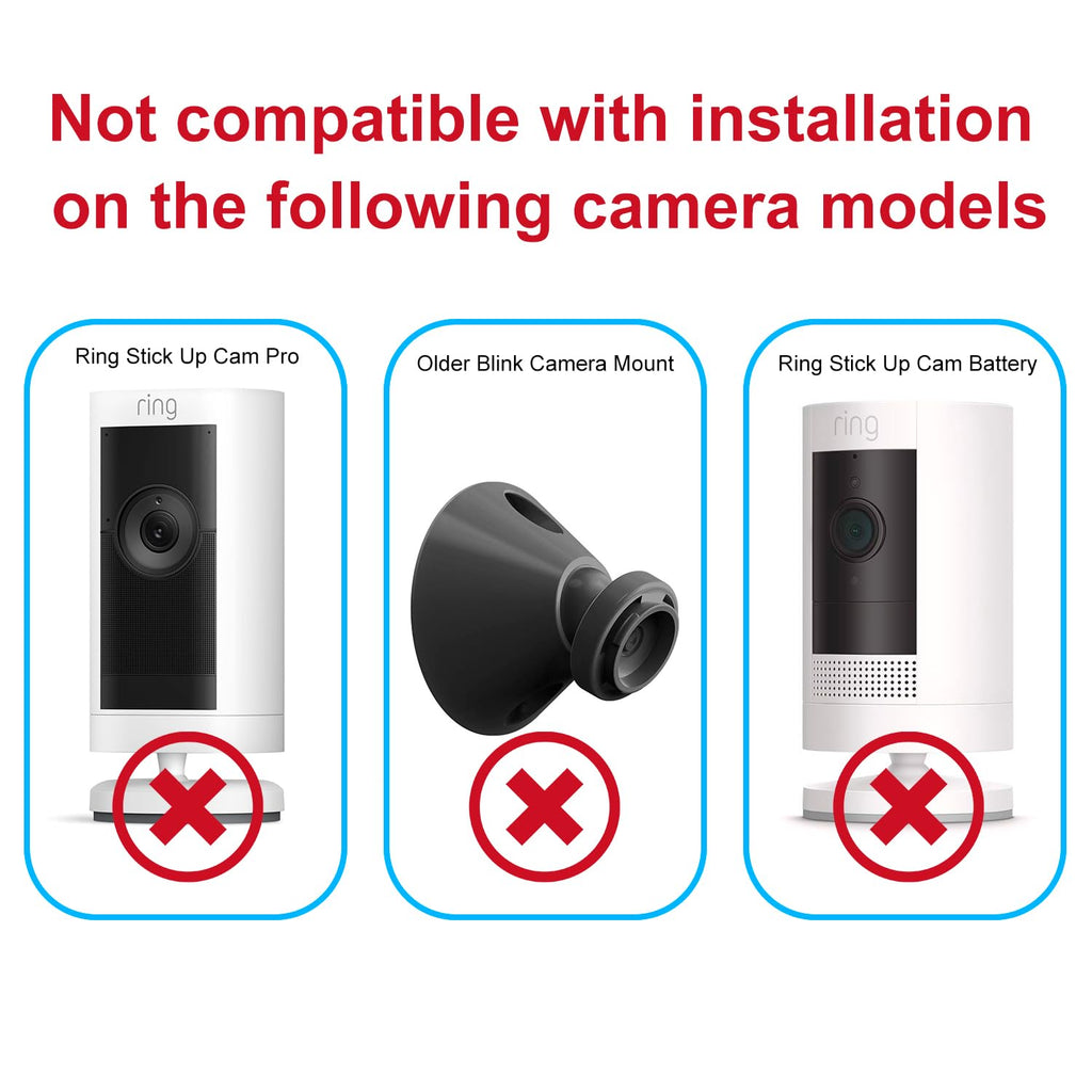 StartVision 3 Pack Blink Camera Wall Mount for Blink Outdoor 2K+ / Outdoor 4 /Mini 2K+/ Mini 2 / Mini/Blink Indoor Camera, No Drill No Screws Adhesive Wall Mount (Black)