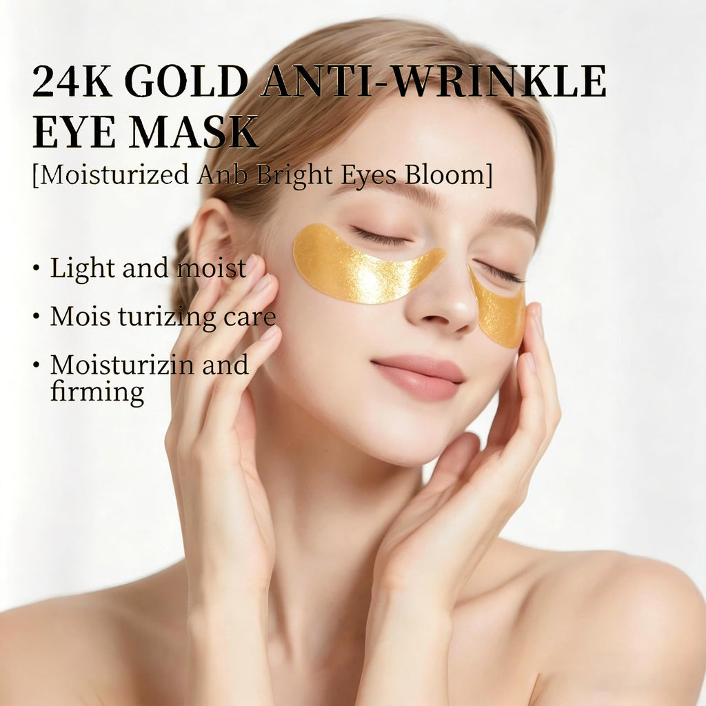 60pcs 24k Gold Eye Mask, Under Eye Patches for Dark Circles, Puffiness & Wrinkles, Hydrating Eye Mask Skincare, Eye Patches for Women, Under Eye Mask, Refresh Your Skin, Reduce Wrinkles and Fine Lines