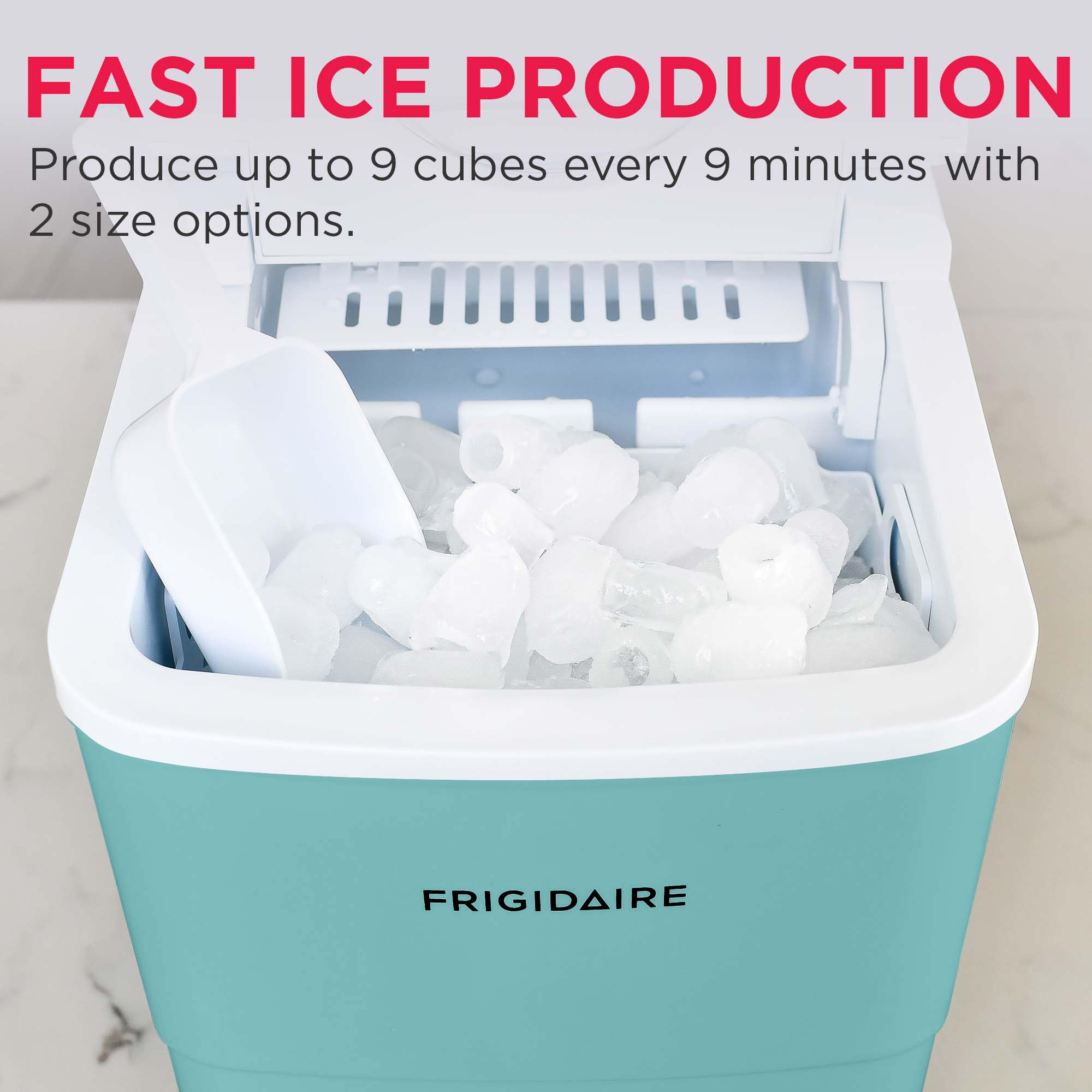 Frigidaire EFIC108 Counter top Portable, 26 lb per Day Compact Ice Maker Machine
