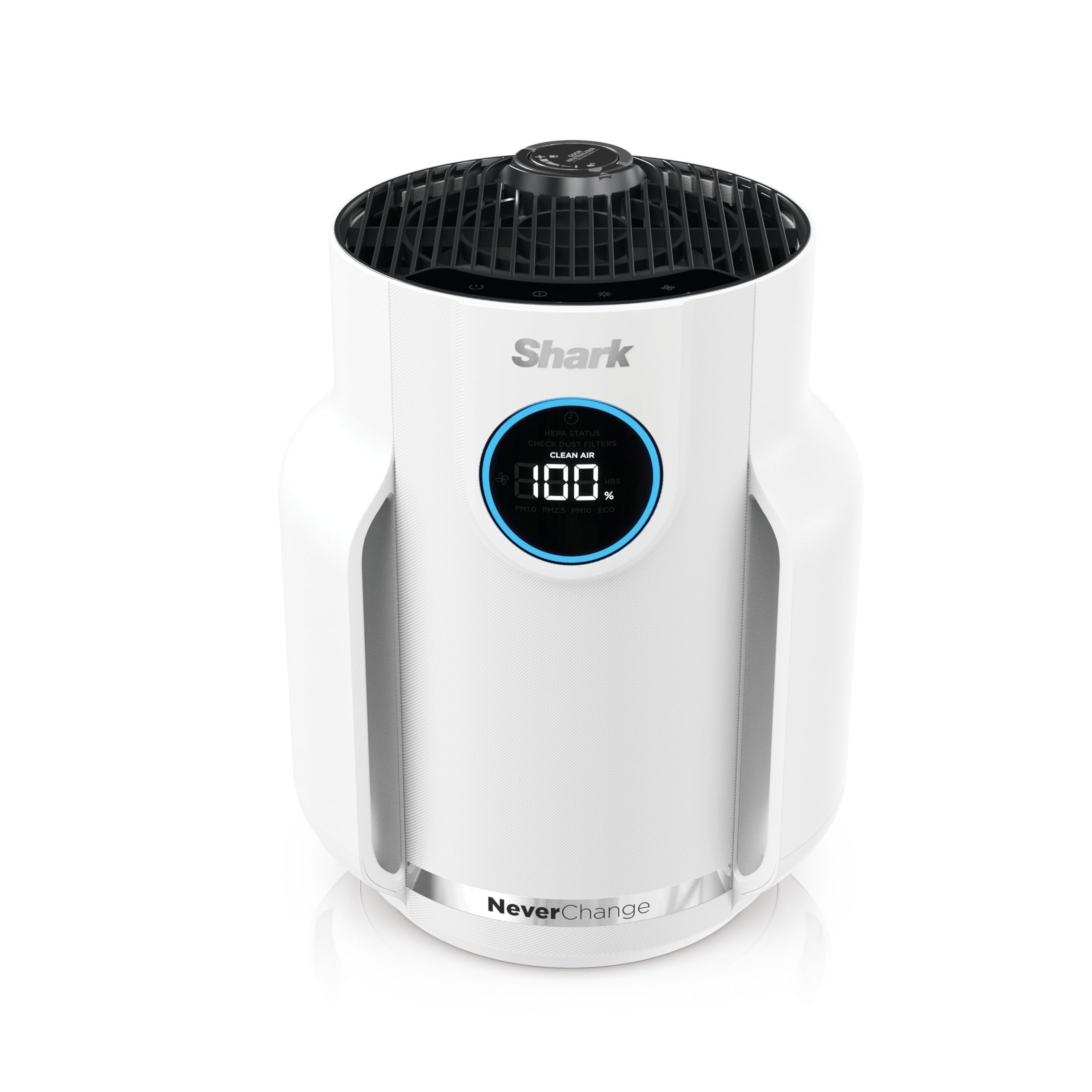 Shark Air Purifier for Home, NeverChange Compact Pro, 2 Pack, For Bedroom, Nursery, Home Office, Dorm, HEPA-Exceeding Filter, Captures Pollutants, Pet Dander, Dust, Odor, Smoke, Dark Grey, HP0712GY1