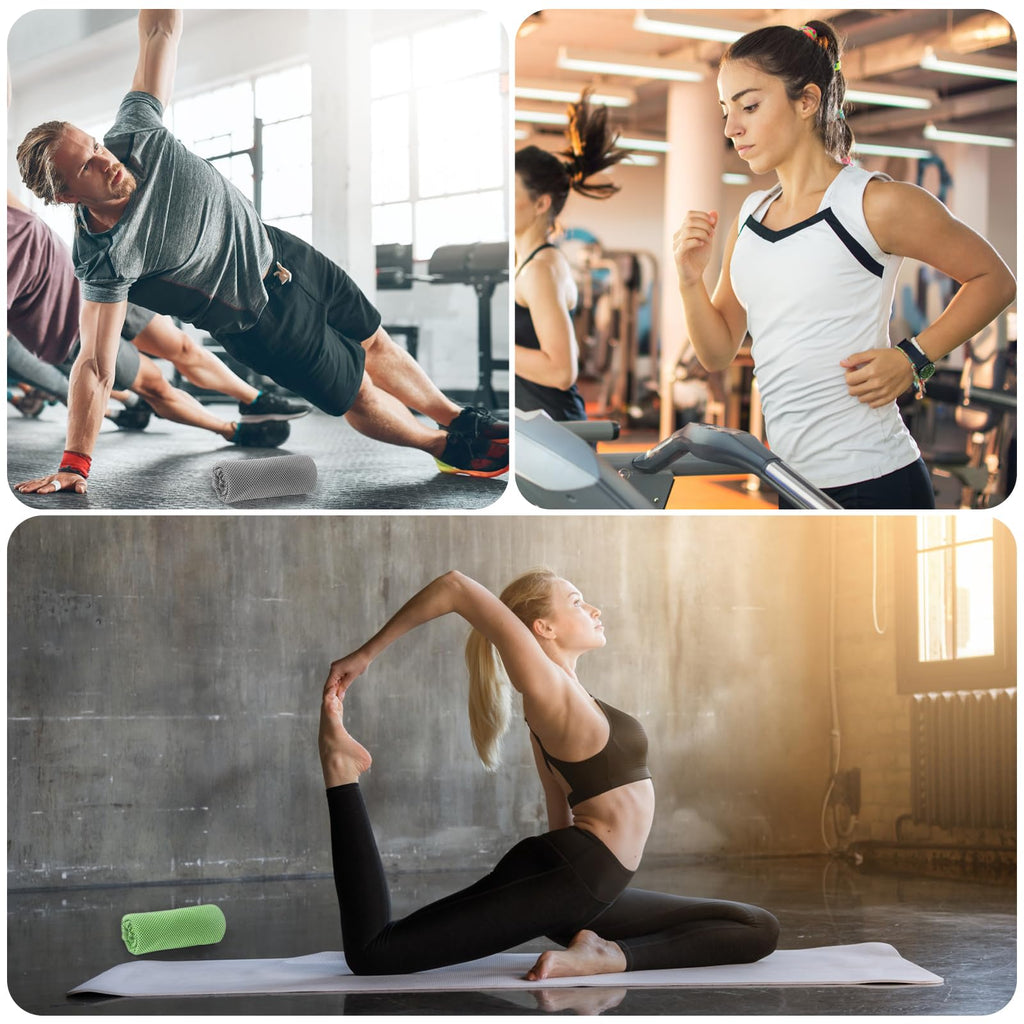 4 Pack Cooling Towel for Gym Fitness Yoga Hiking,Hot Weather Cool Towels Cloth Rags Wrap for Neck Face(4 Pack-02)