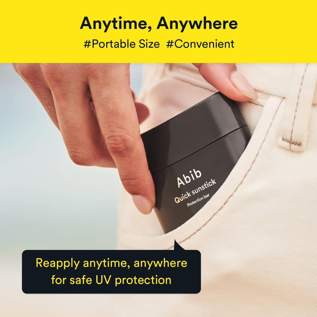 Abib Airy Sunstick Protection Bar SPF50+ Broad Spectrum, Semi-Matte Sunscreen Stick for Oily & Combination Skin, No White Cast, Water-Resistant, Korean Sunscreen, 0.81 oz / 23 g